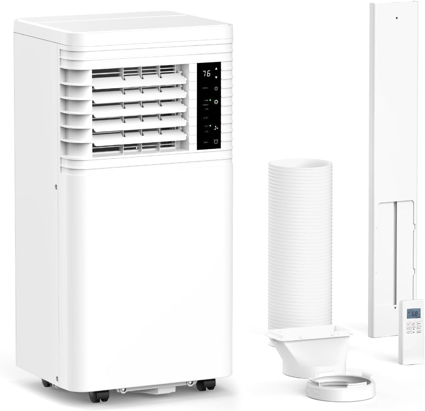 COWSAR 10000 BTU Portable Air Conditioner | Cools Up to 450 Sq.Ft, 4-in-1 Multi-Functional AC with Remote, LED Display & 24H Timer, Full Installation Kit Included