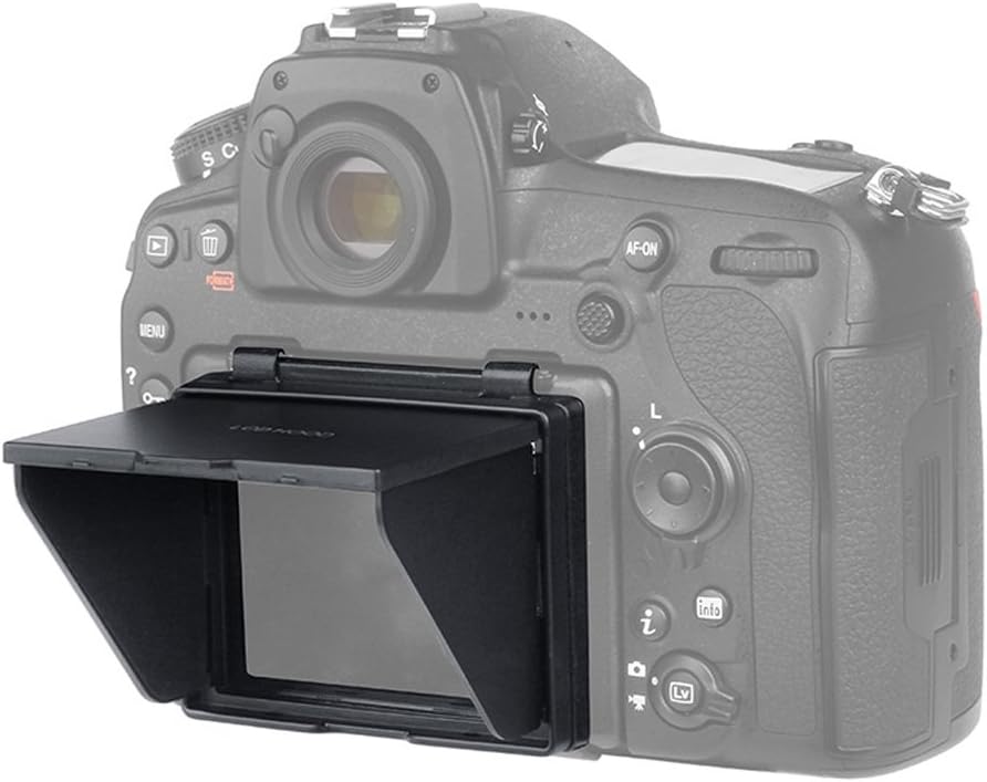 D850 Camera LCD Sun Shade Sun Hood Camera LCD Viewfinder Professional Optical Sunshade with Screen Protector for Nikon