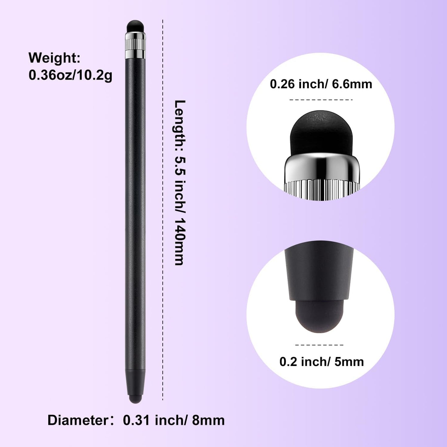 ChaoQ 6pcs Stylus Pen for Touchscreen, High Sensitivity and Precision Stylus Pen for iPad iPhone Android Suitable