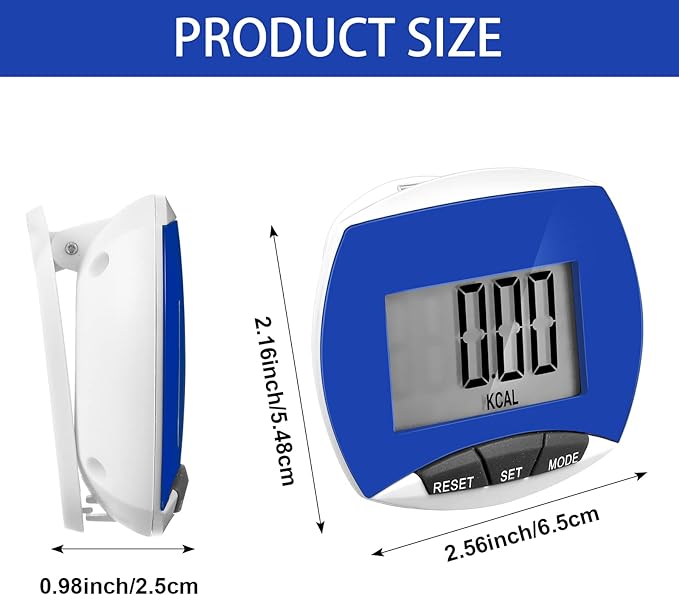 Weewooday Pedometer for Walking Steps and Miles Simple Step Counter Clip on for Walking with Digital Display Portable Tracker Pocket Pedometer Bulk for Men Women Adults Seniors