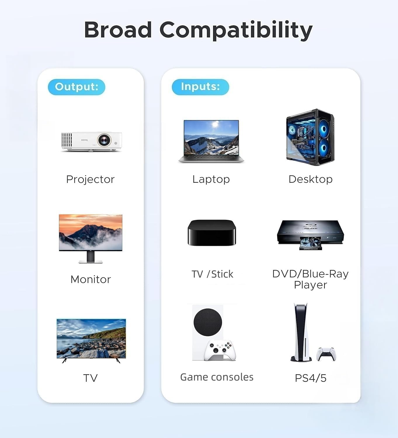 XinYaa 2.1 8K@60Hz 4K@120Hz 2 1 HDR10+ 48 3D Dolby PS5/4 B0X HDMI Switch, Aluminum HDMI Switcher in Out, HDM I Splitter