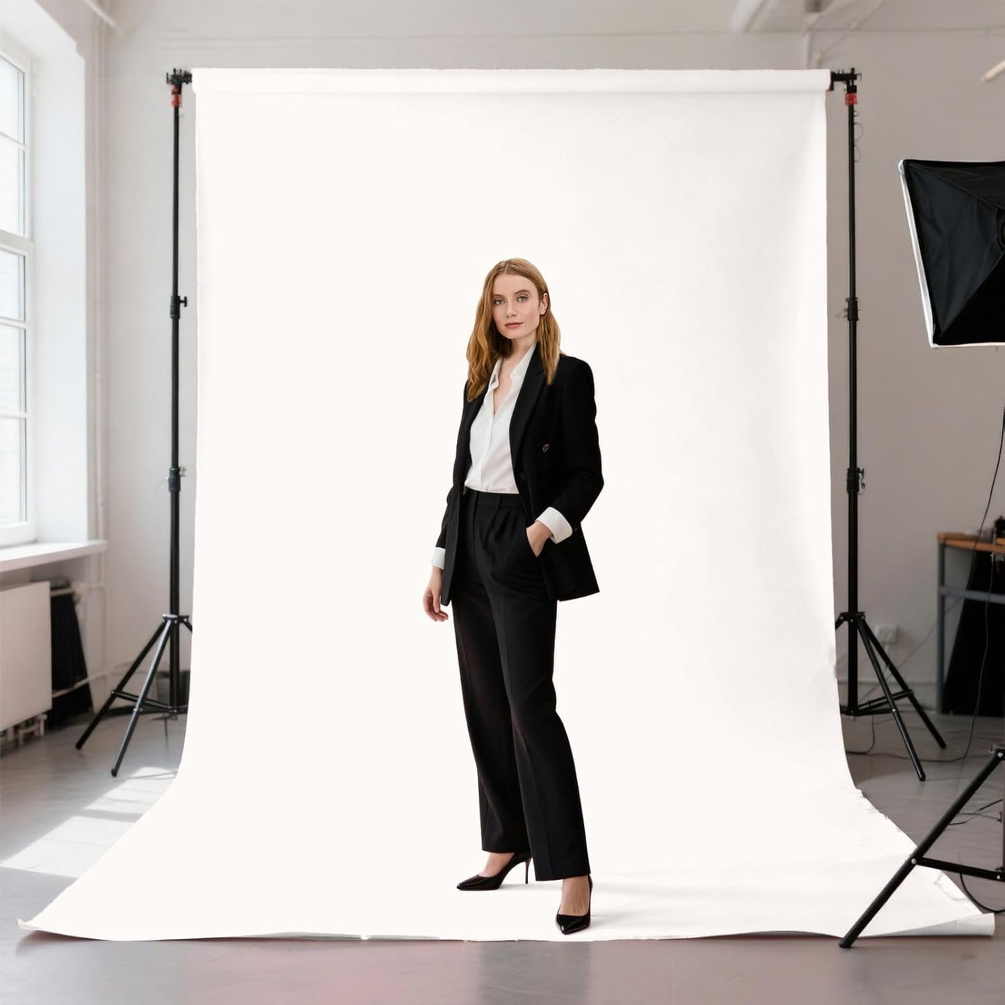 LYLYCTY 8x10ft Ivory Portrait Backdrop Zoom Meeting Photo Studio Shooting Props