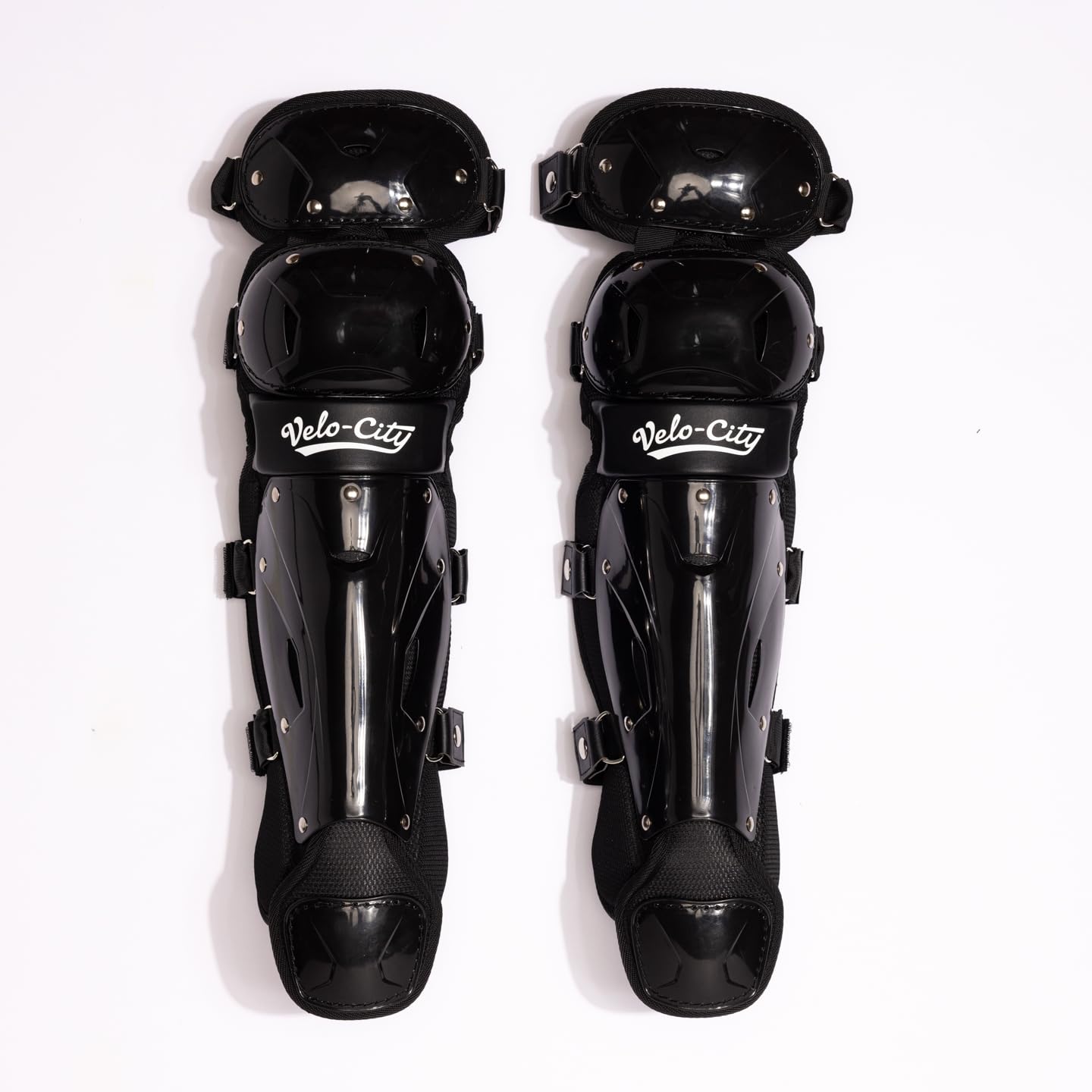 VELO-CITY Elastifast Catcher's Leg Guards (12")- Youth Baseball 7-12