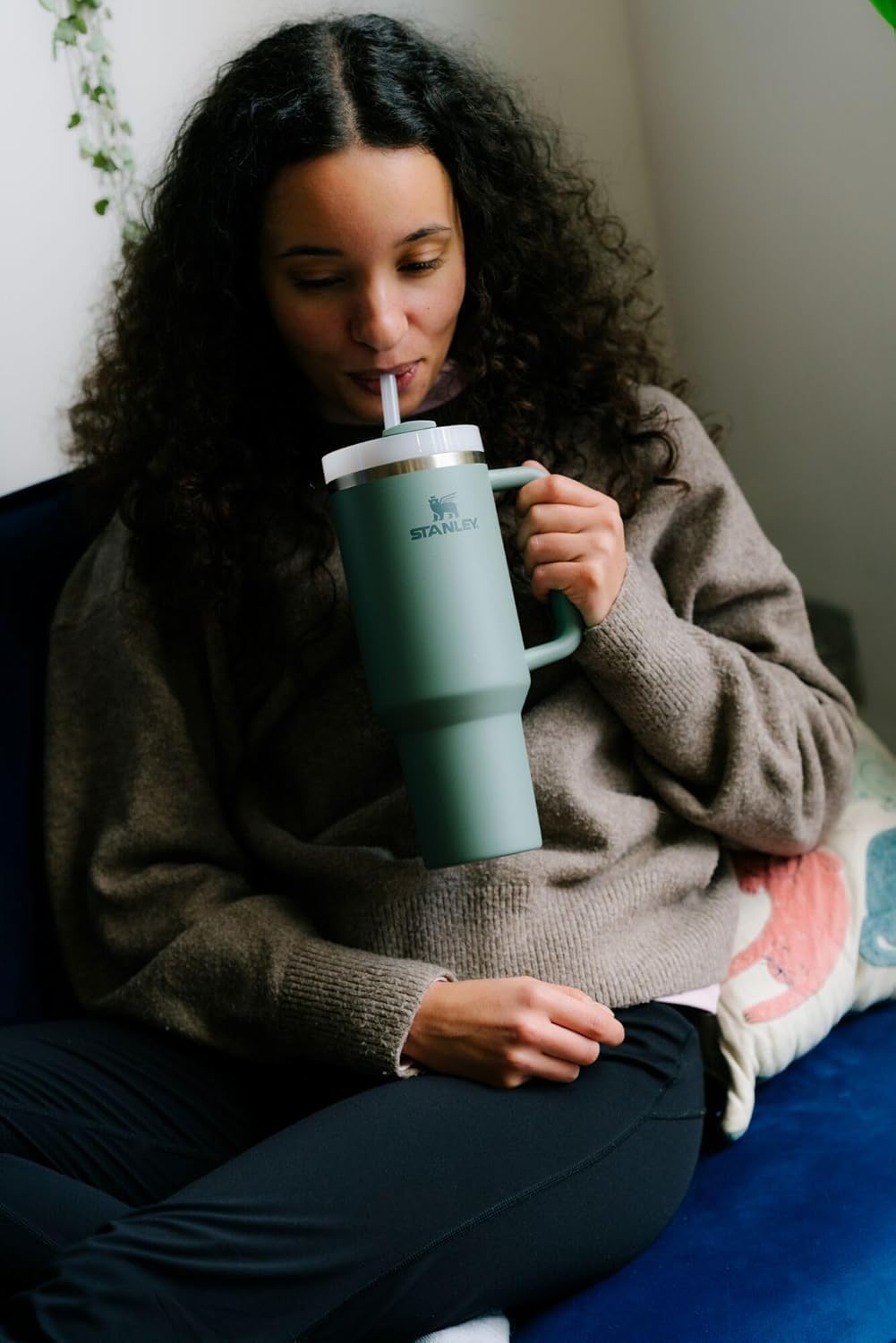 STANLEY Quencher H2.0 FlowState Stainless Steel Tumbler - Insulated, Durable, 40 oz, Midnight Black