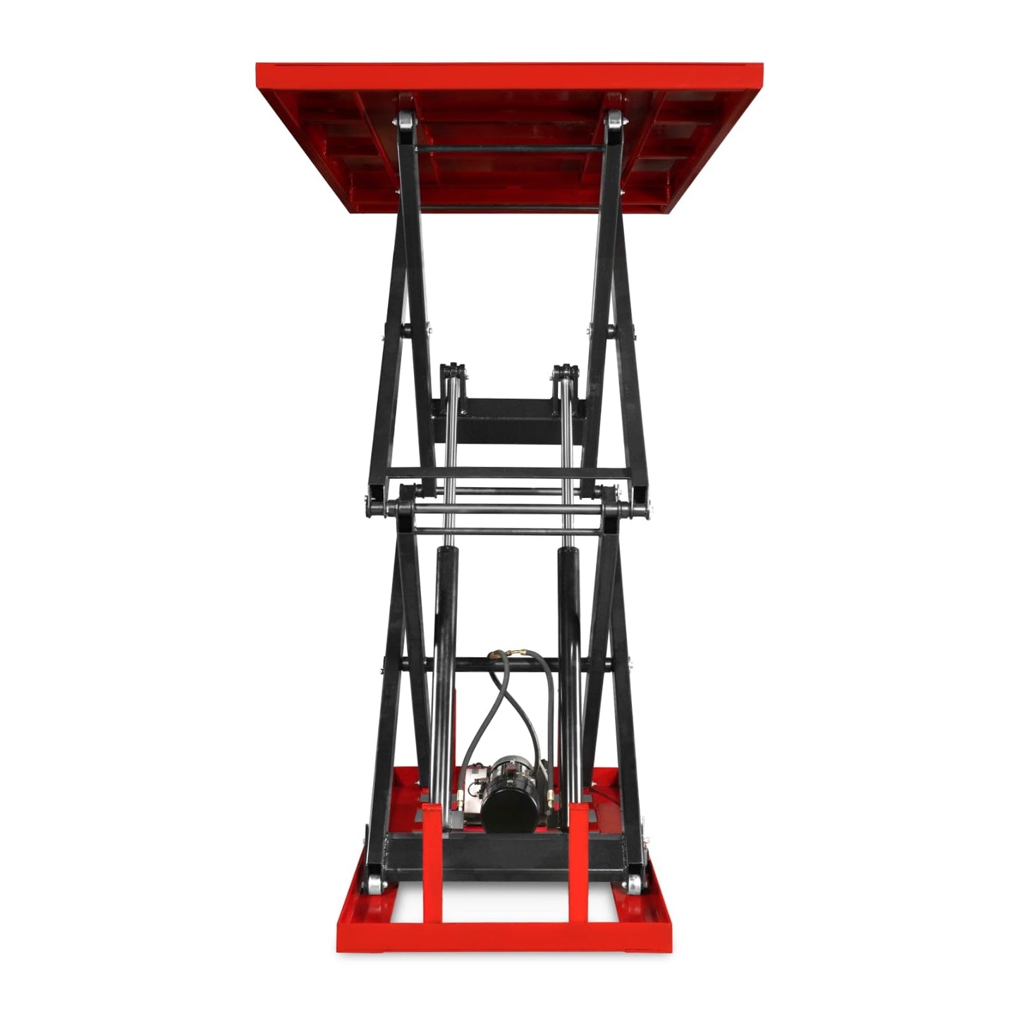 Mechmaxx 2200 lbs Capacity Stationary Powered Hydraulic Double Scissor Lift Table,86.6" x 51.2" Platform,94.5" Lift Height, UL Certified Moto,Model ELTD22L