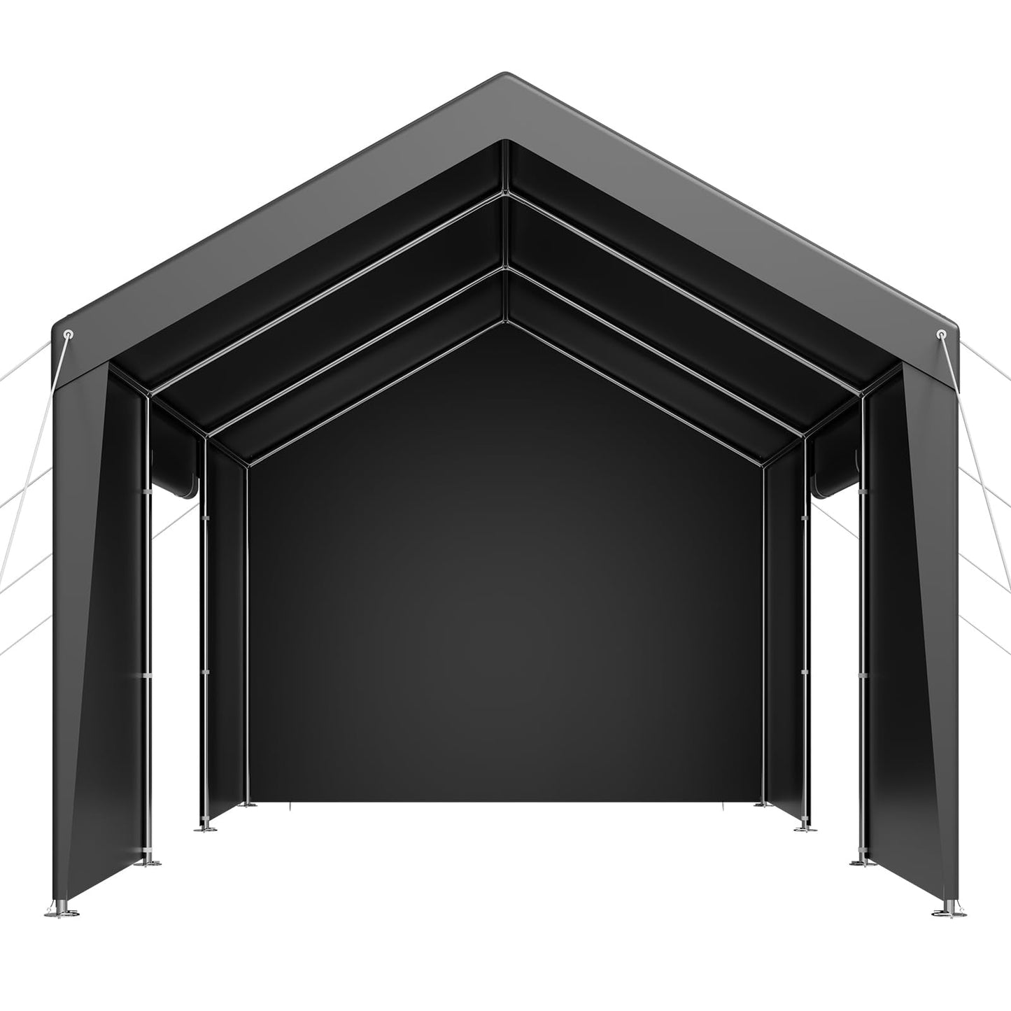 VEVOR 12x20 FT Heavy Duty Carport, Portable Car Canopy with Removable Sidewalls and Door, Outdoor Car Shelter, UV-Resistant, Water-Resistant, All-Season Car Shelter for Cars, Boats, and Equipment