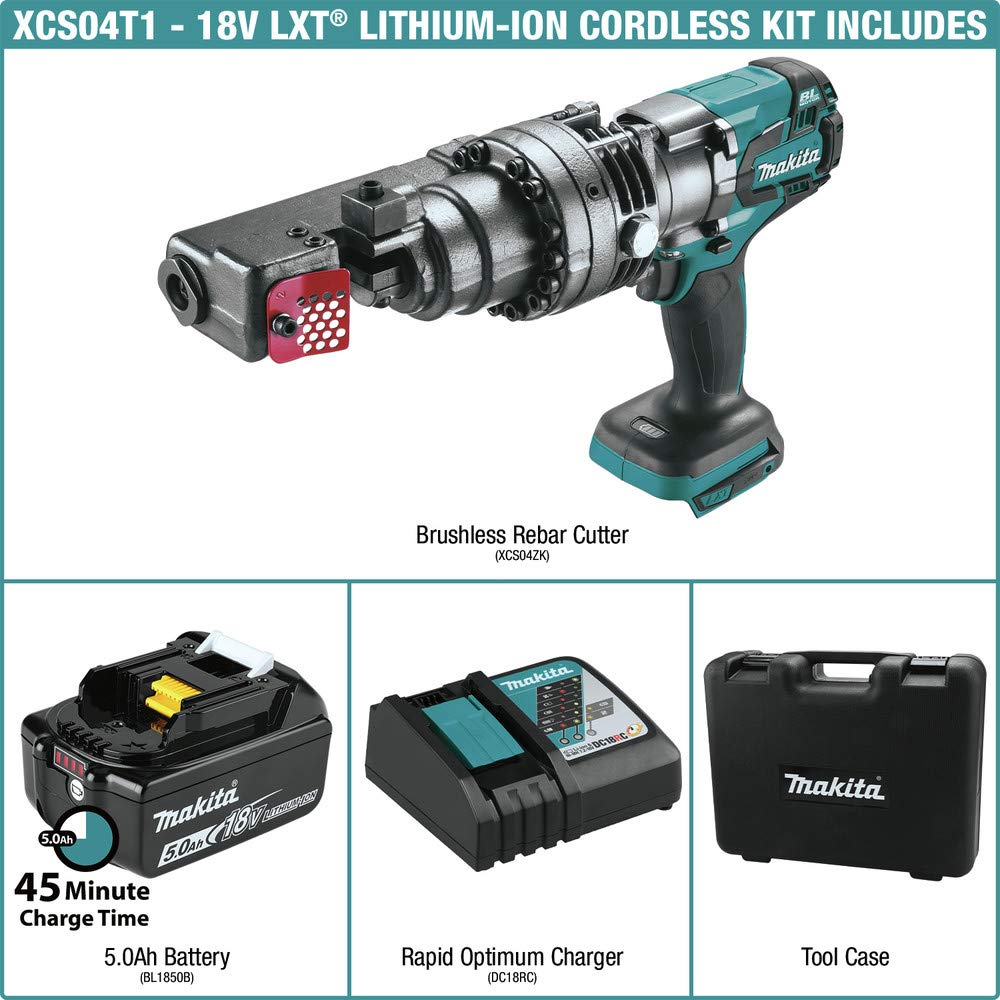 Makita XCS04T1 18V LXT® Lithium-Ion Brushless Cordless Rebar Cutter Kit (5.0Ah)