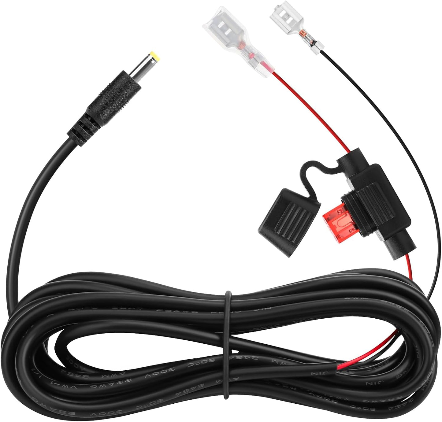 Yoizyfree 10FT 5.5x2.1mm 2Amp Trail Camera Power Cord, DC External Power Cable with Fuse, Compatible with Portable