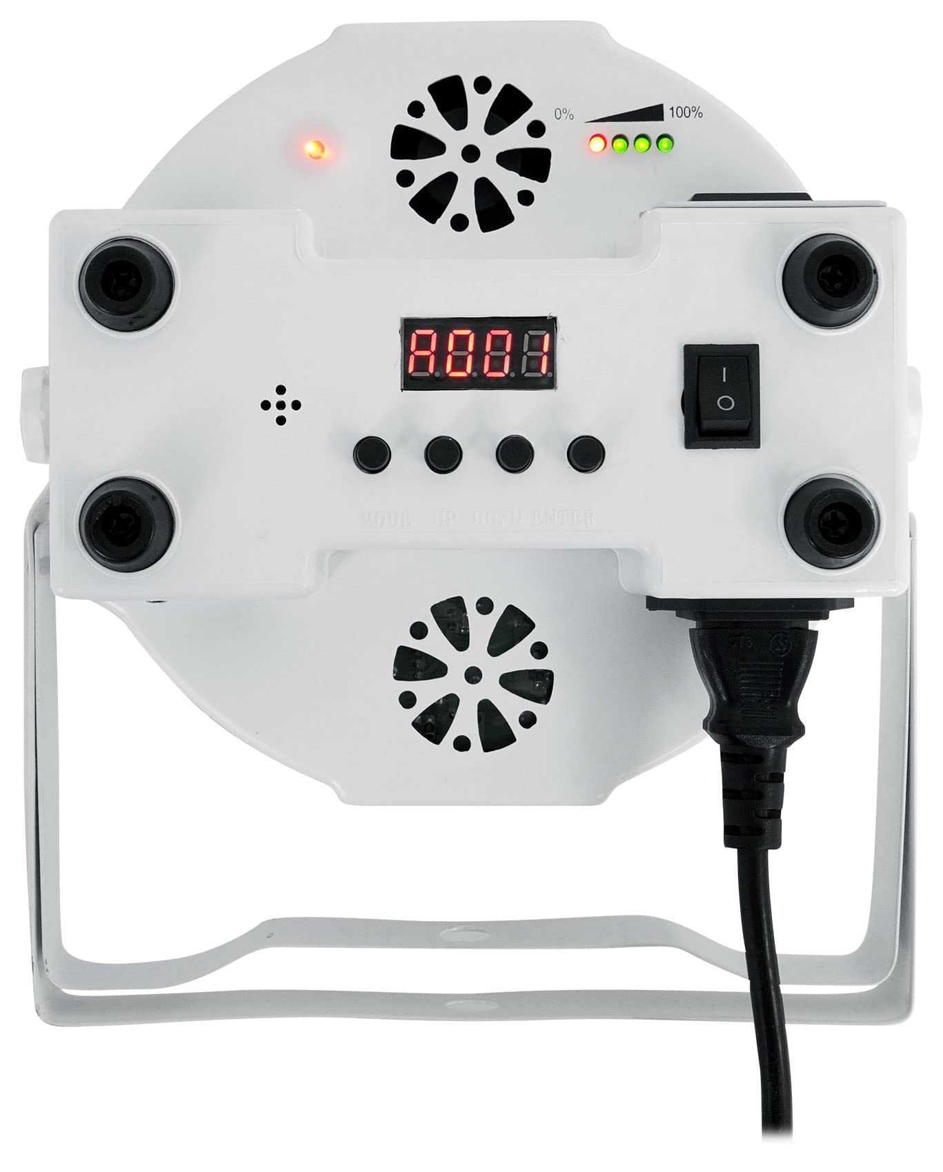 Rockville Battery Par Pack 61 8 RGBWA+UV Battery-Powered Par Lights with Charging Flight Case, DMX & IR Remote, 15-Hour Battery, Master/Slave Mode, Strobe & Sound Activation for Events & DJ (White)