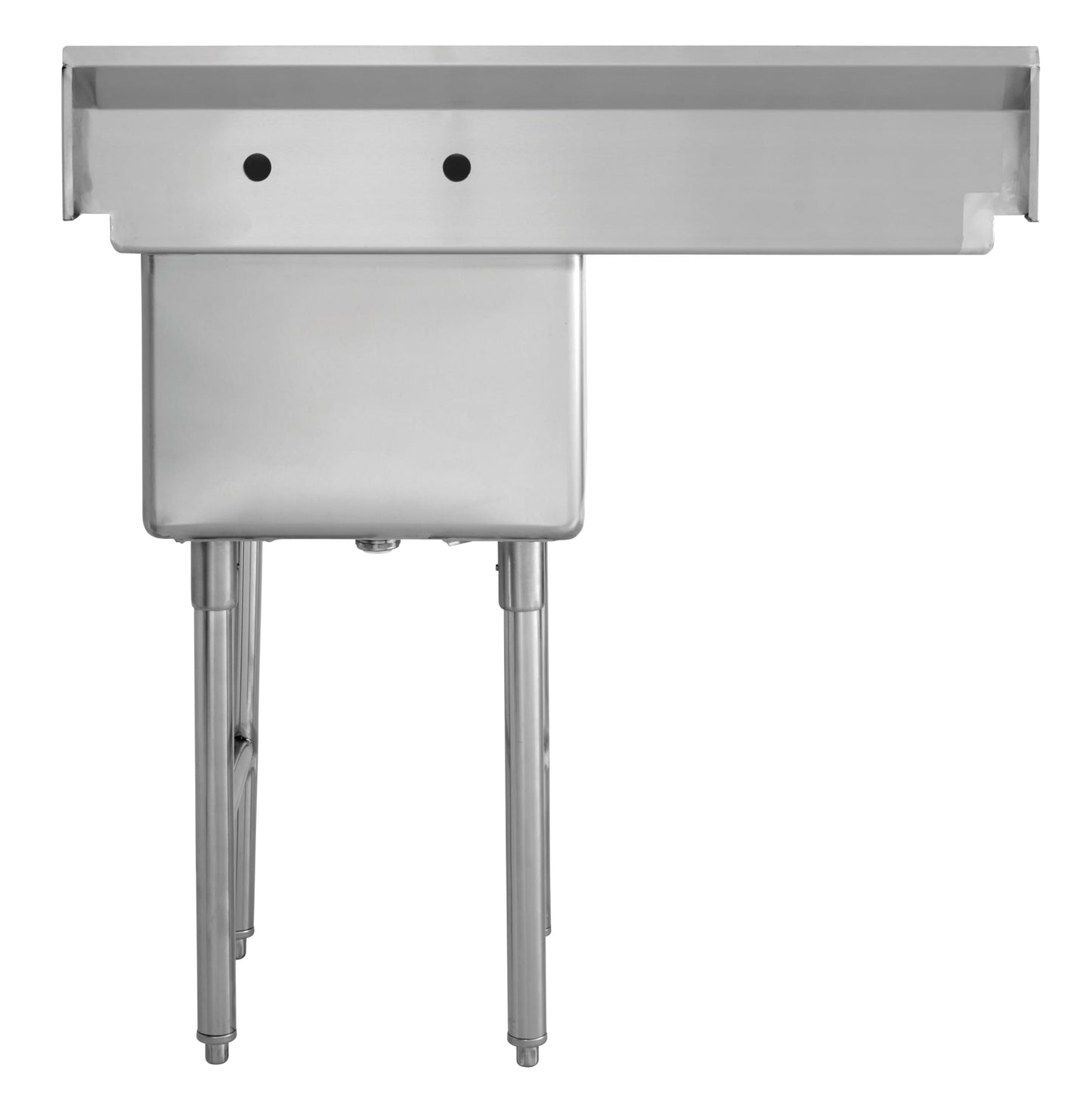 Kratos 29N-008-Commercial NSF 1 Compartment Sink - 18"Wx18"Lx12"H Bowl Size - 18" Drain Board