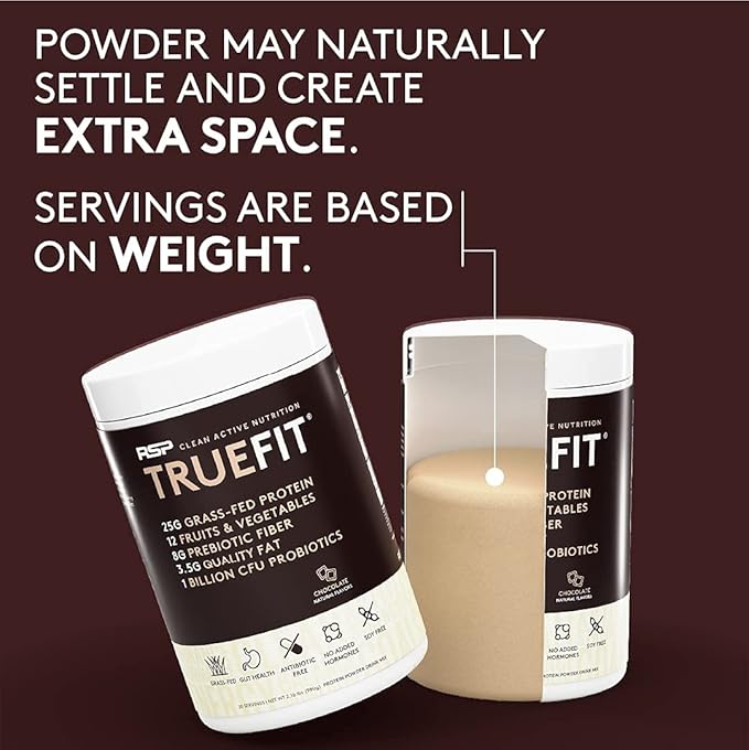TrueFit Gut Healthy Protein Powder, Grass-Fed Whey Meal Replacement Shake with Prebiotics, Probiotics, & Organic Superfoods, Keto Friendly, Gluten Free (Packaging May Vary) 40 Servings