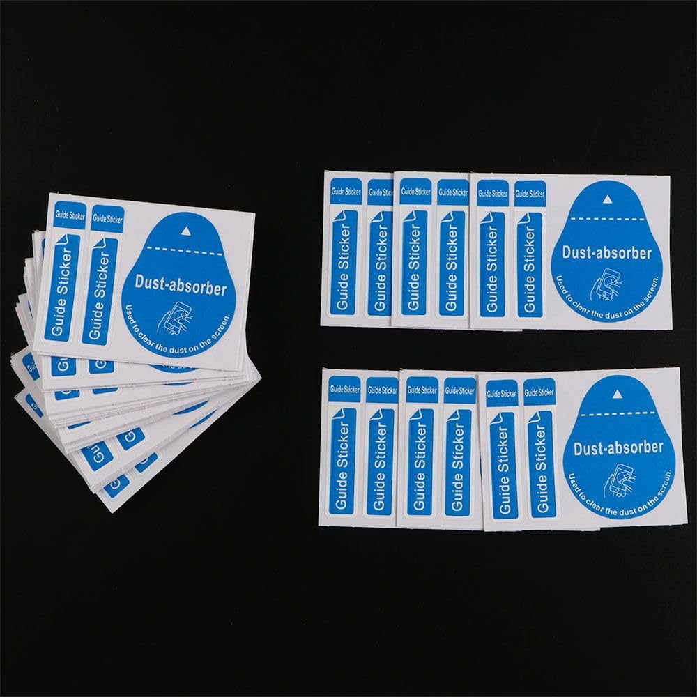 generic 50/100/200pcs Phone,2.05'' 1.73''(50pcs) Dust Removal Stickers Screen Cleaning Decals Dusting Stickers
