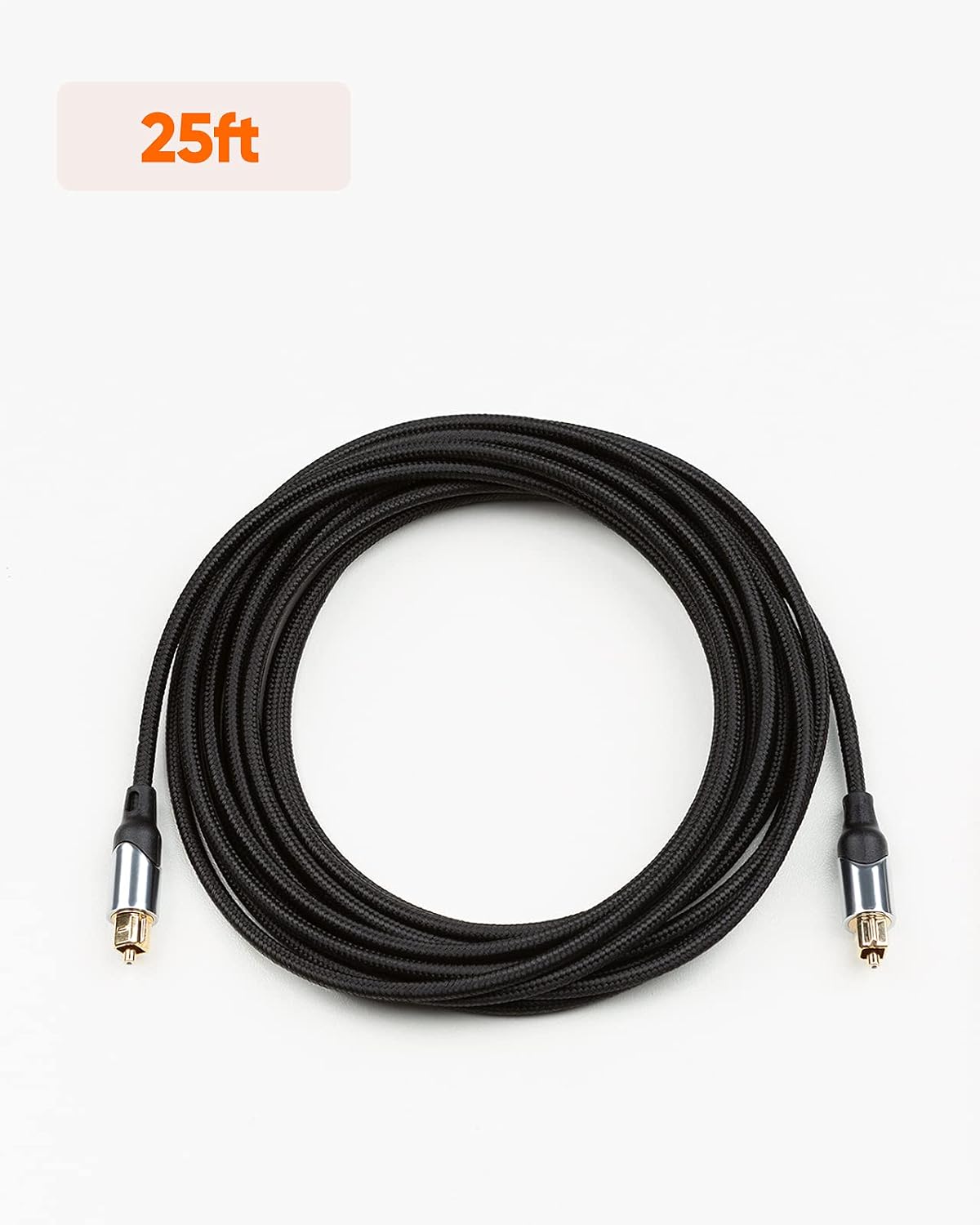 25FT PS4, CableCreation Optical Audio Cable, Toslink Male SPDIF Cable with Nylon Braided Fiber Optic Cord for Home