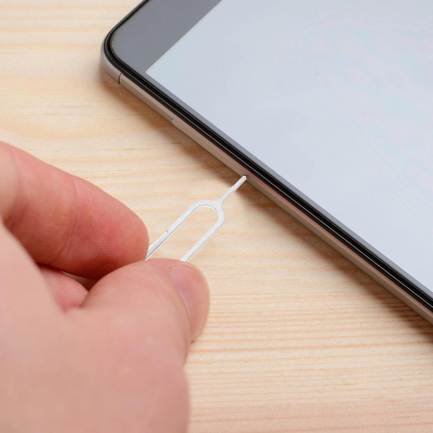 500pcs Kichvoe Universal Sim Card Ejector Tool Pins Needles for Smartphones and Tablets Silver Removal Tool for Phone