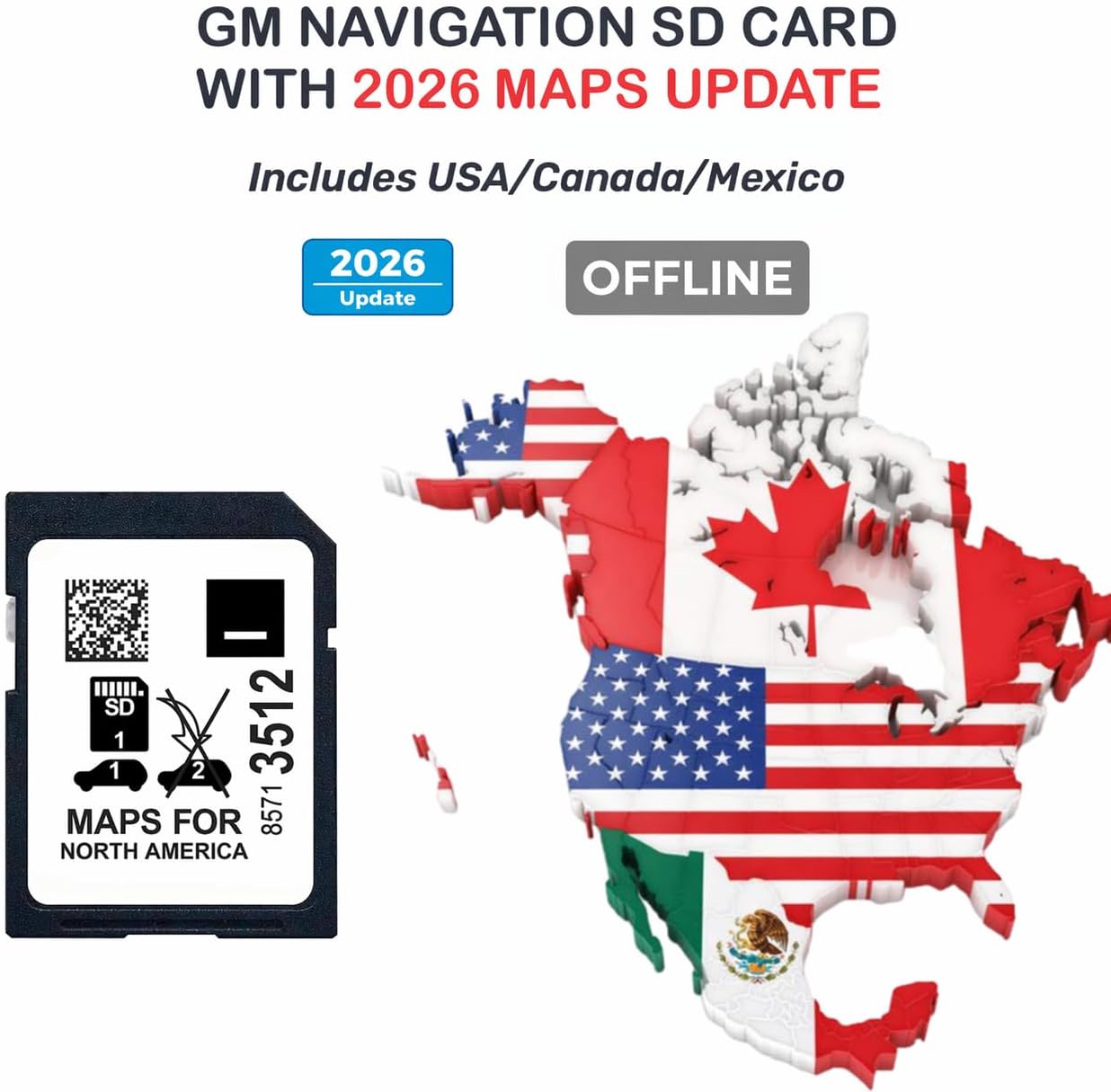 EcoZen 2026 2019-2023 8571 3512 (10 Premium Navigation SD Card Update, Latest Map for GM Vehicles with Buick, Cadillac