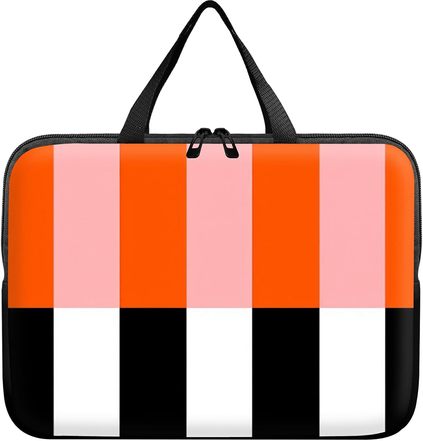 SROJDHFJB 10 inch, 7 10-inch Universal Tablet Laptop Sleeve Case Orange Black White Stripes Slim Carrying Case Travel