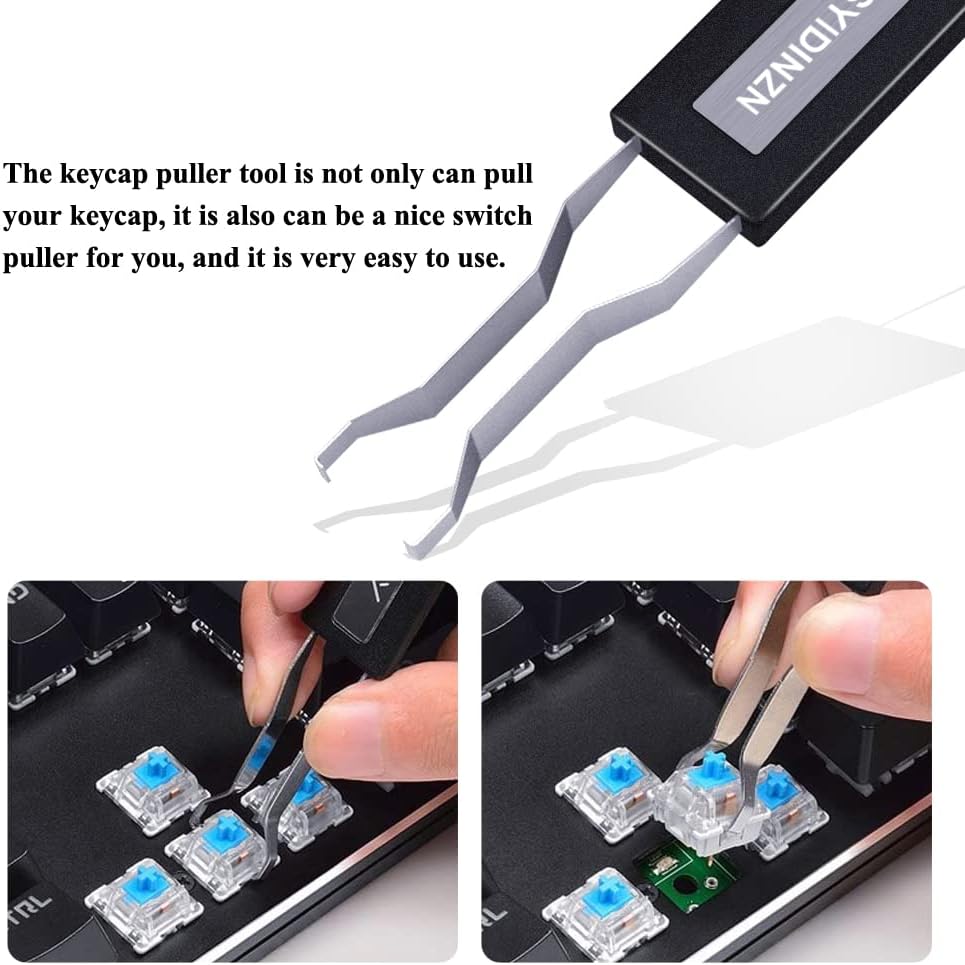 SYIDINZN Keycap Puller Stainless Steel Key Removal Tool Keycaps Remover for Mechanical Keyboard Removing Fixing Tools