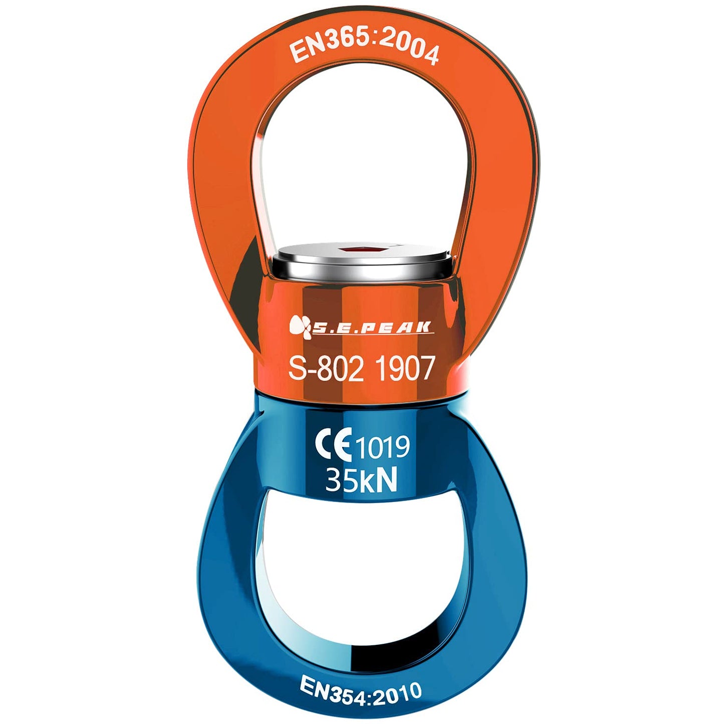 PROND Swing Swivel 35kN Safest Rotational Device, Swing Spinner, Carabiner Swivel, Climbing Rope Swivels for Children’s Web Tree Swing Setting, Aerial Dance, Hanging Hammock (Orange Blue)