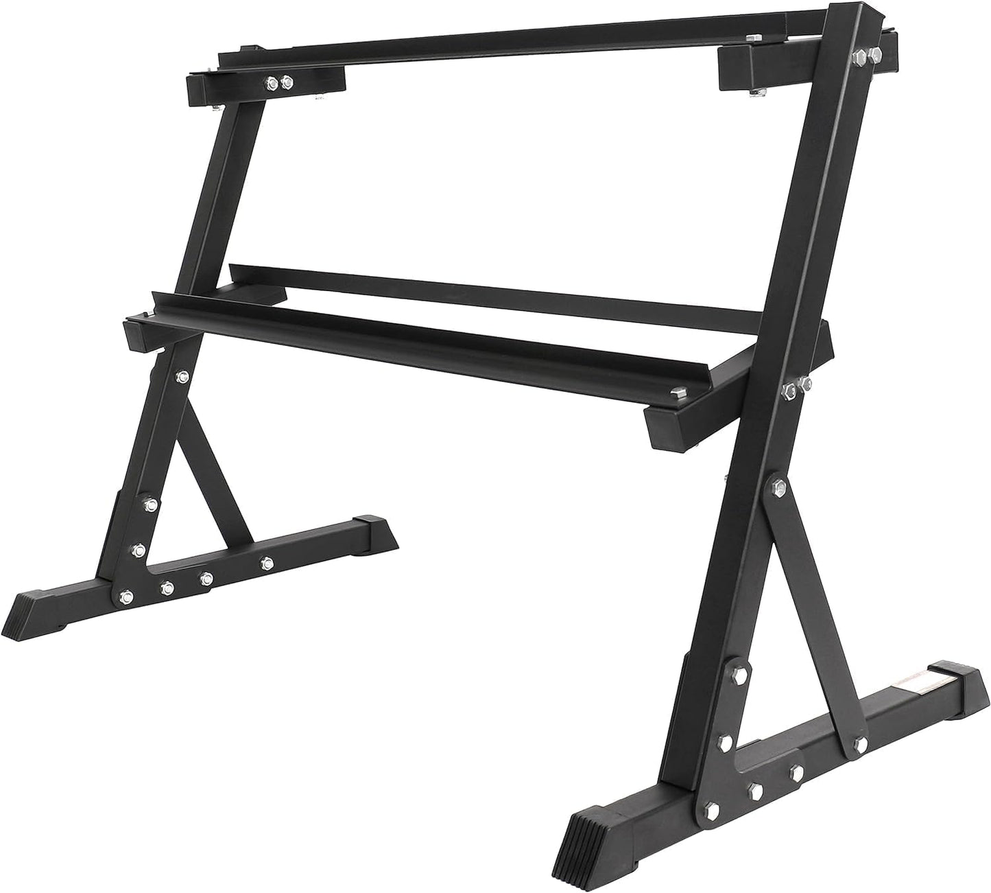 BalanceFrom Dumbbell Rack Multifunctional Weight Stand for Home Gym, 2 Tier Weight Rack