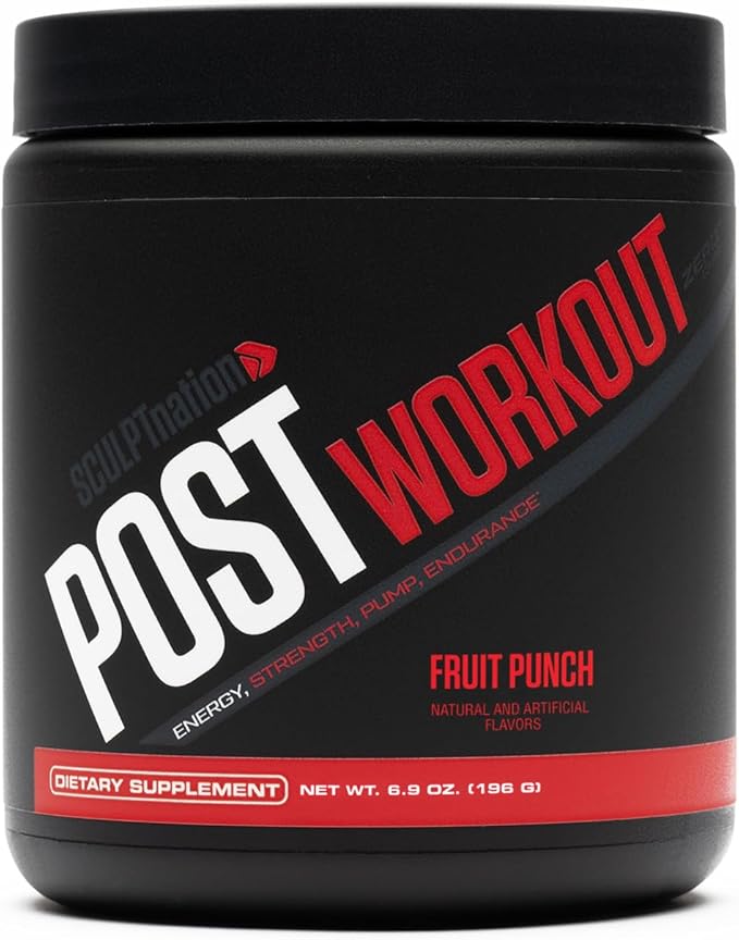 Sculpt Nation by V Shred Post Workout - Creatine Complex Post Workout Muscle Recovery and Builder with Energy Support, Creatine Monohydrate and Amino Acids, Fruit Punch Flavor - 30 Servings