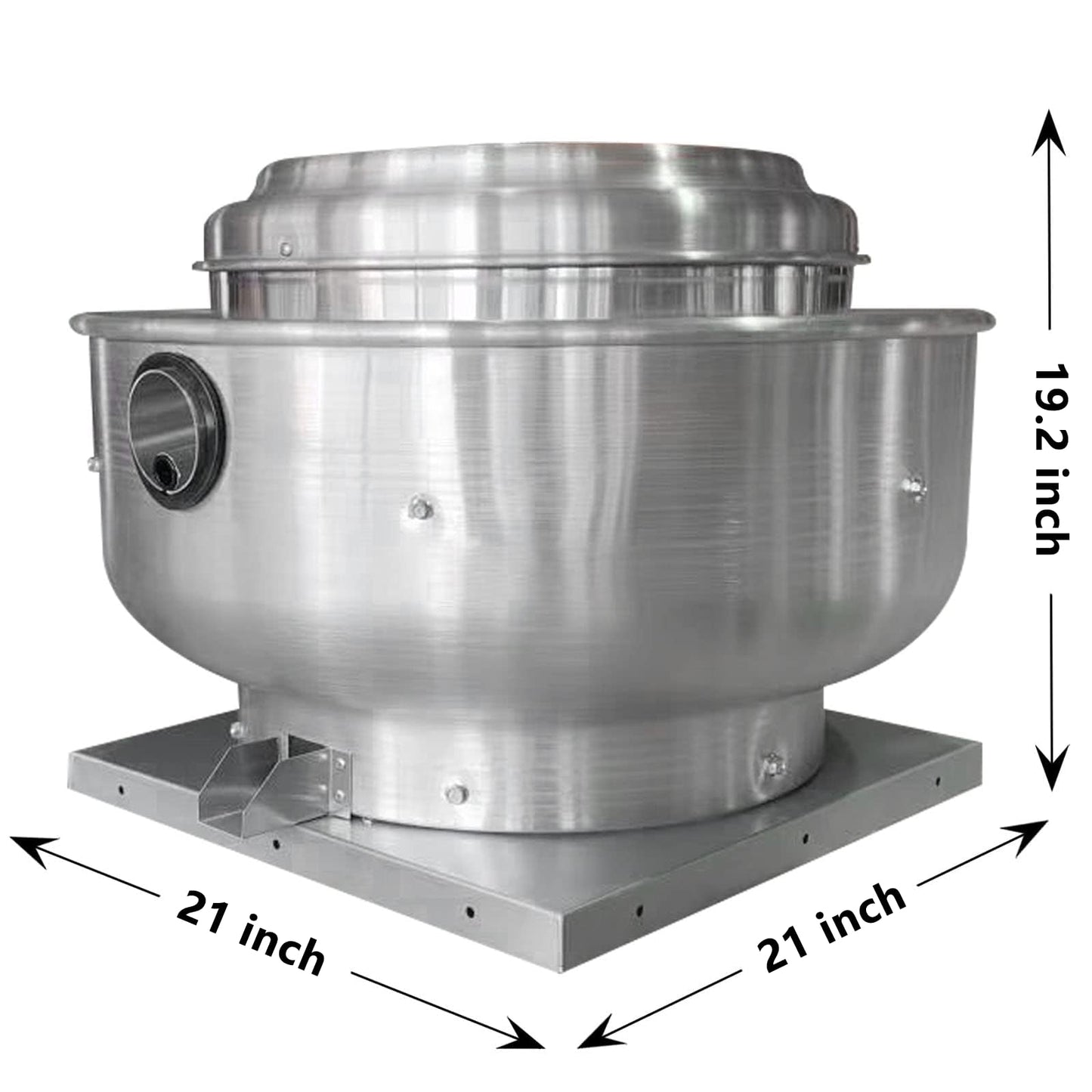 FICBXRA Restaurant Hood Grease Rated Exhaust Fan- Food Truck High Speed Direct Drive Centrifugal Upblast Exhaust Fan 0.25HP 110 Volt Single Phase Motor 1500-1700 CFM