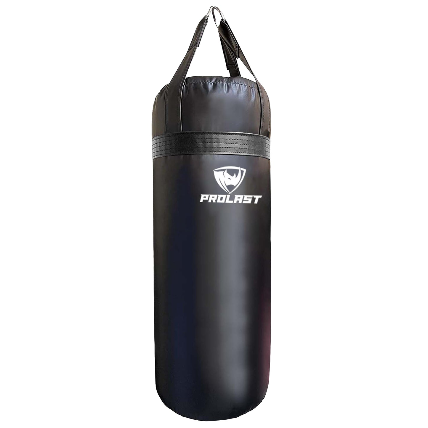 PROLAST Punching Bag for Experienced and Beginners, Boxing, MMA, Martial Arts, Muay Thai Training Equipment, Hanging, Filled, 3ft, 50 lbs, Rhino Logo, Black/Black