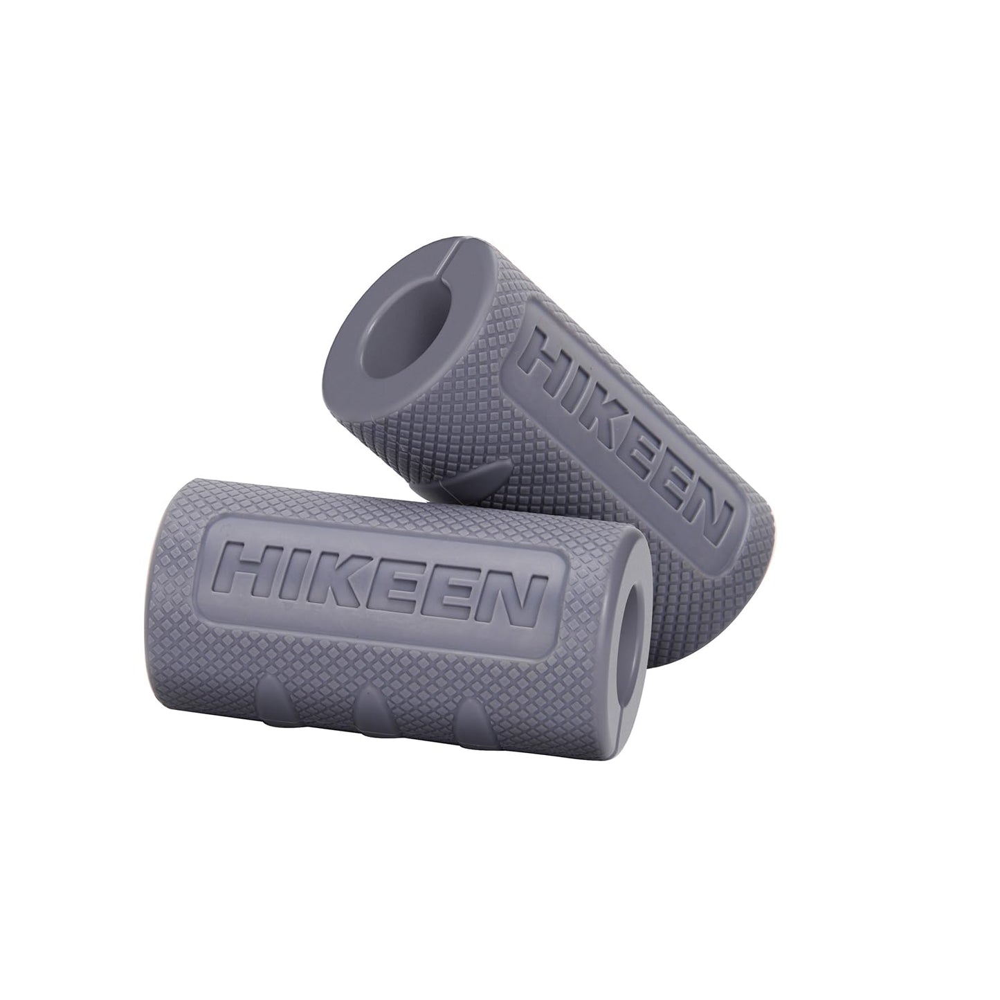 Hikeen Thick Bar Dumbbell Grips,Non Slip Hard Rubber Barbell Grips,Grips for Weight Lifting, Muscle Building-2" Outer Diameter