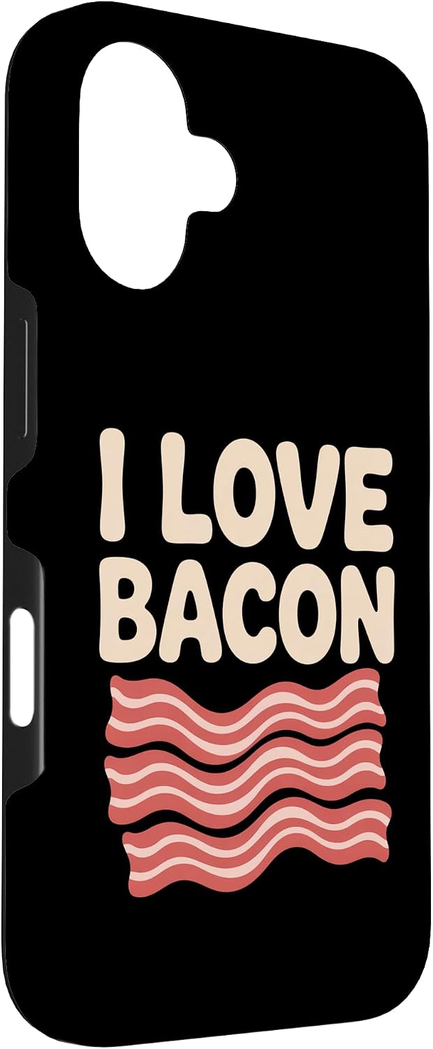 Bacon Enthusiast Breakfast Lovers 16 I Love Bacon Fun Breakfast Design Case for iPhone