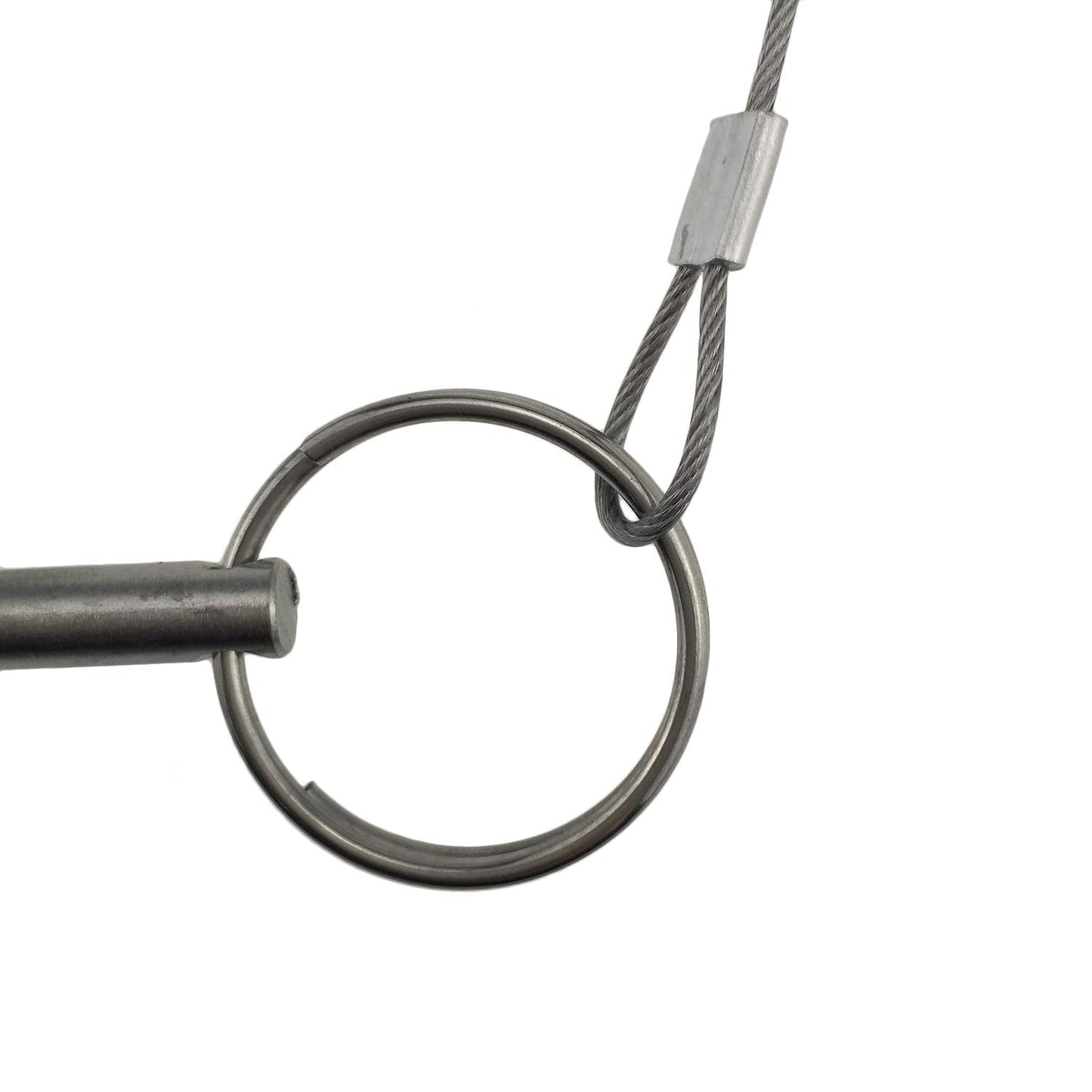 4PIECES of Marine Grade Hardware, Bimini Top Pin, Quick Release Pin 1/4" Diameter w/Lanyard Prevents Loss, All 316 Stainless Steel with Free Screws