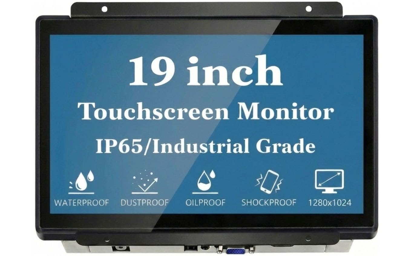 RIUIIN 19 Inch Touch Open Frame Monitor, Industrial Touch Display,1280x1024 Resolution 5:4 Aspect Ratio Waterproof,VESA+Panel Mount, for Indusitrial Retail Commercial