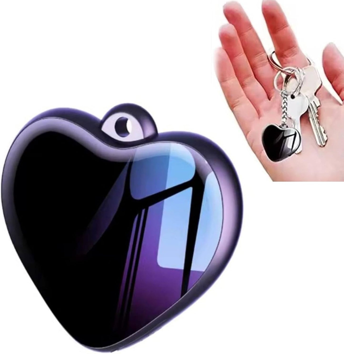 Generic 200h (8GB) Heart Pendant Voice Recorder - Storage AI-Powered Voice-to-Text Recorder with HD Noise Reduction