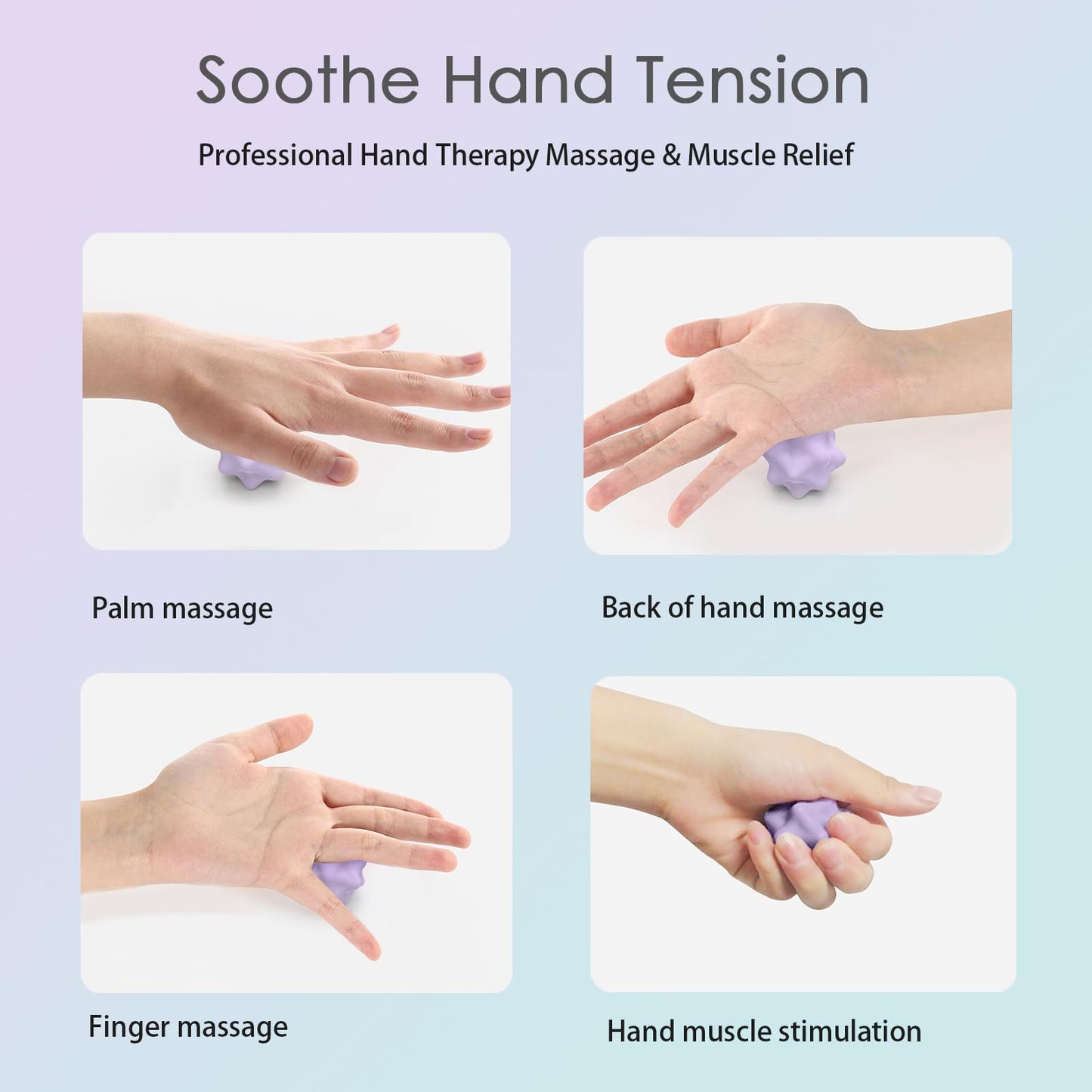 JIEJUNJIE Silicone Lacrosse Balls for Yoga and Myofascial Release - Deep Tissue Massage,Trigger Point Therapy and Foot Plantar Fasciitis,Muscle Knots,Relieving Muscle Pain,Muscle Soreness Balls