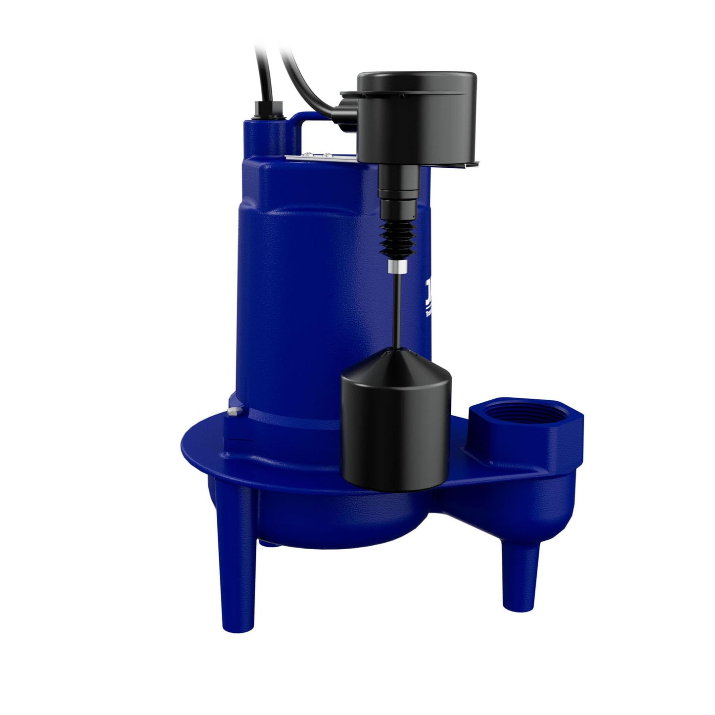 JACKEL SEW500CIV 1/2 HP 9300 GPH Cast Iron Submersible Sewage Pump with Piggy-Back Vertical Float Switch