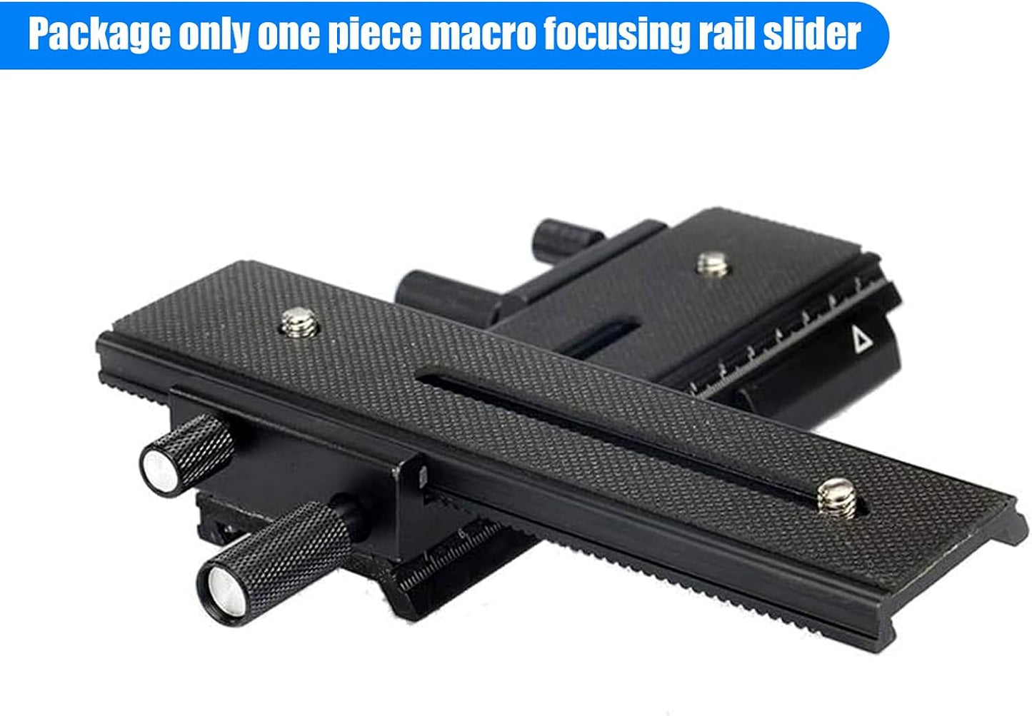 L-LINK 16cm/6.3in 2 1/4" Way Macro Focusing Rail Slider, Quick Screw Release Mount Camera Flash Support Plate, Focusing