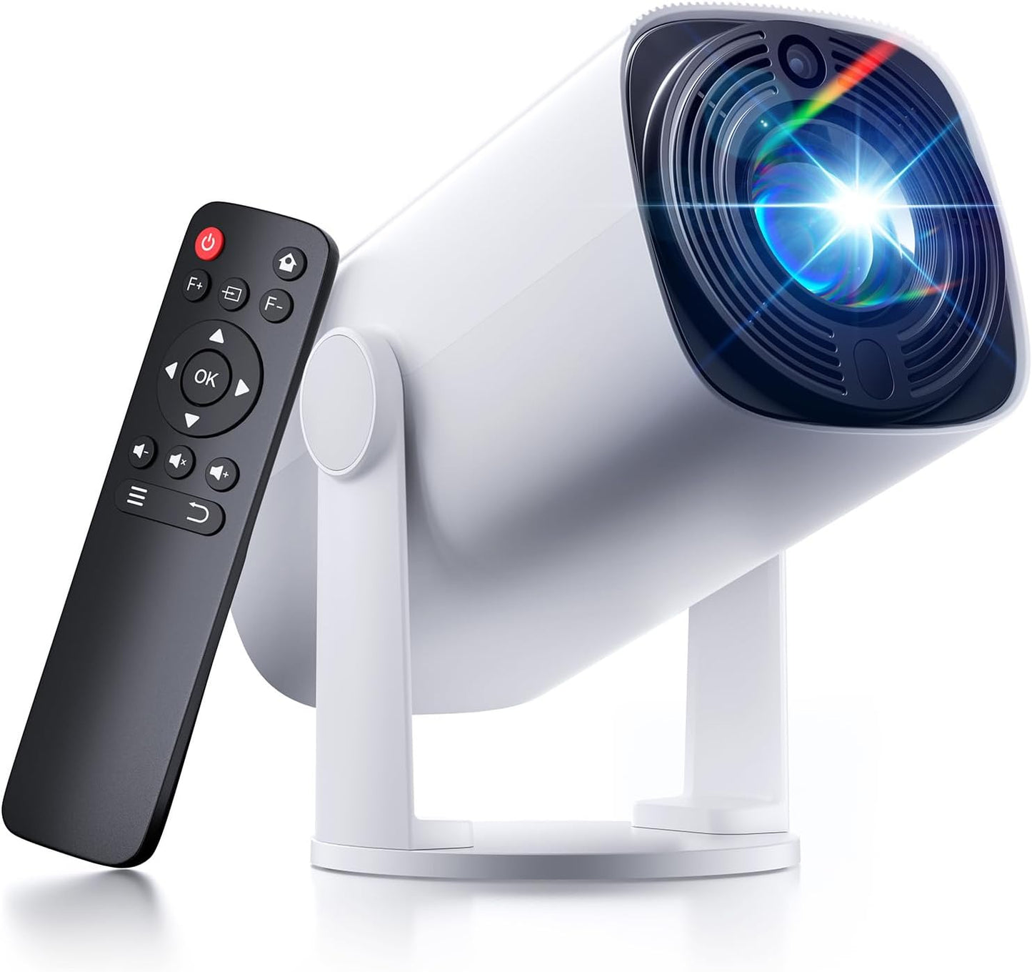 SOOMFON 1080P 5.1 Mini Projector Support - Portable Small Video Movie Projector Bluetooth Auto Keystone Electric Focus