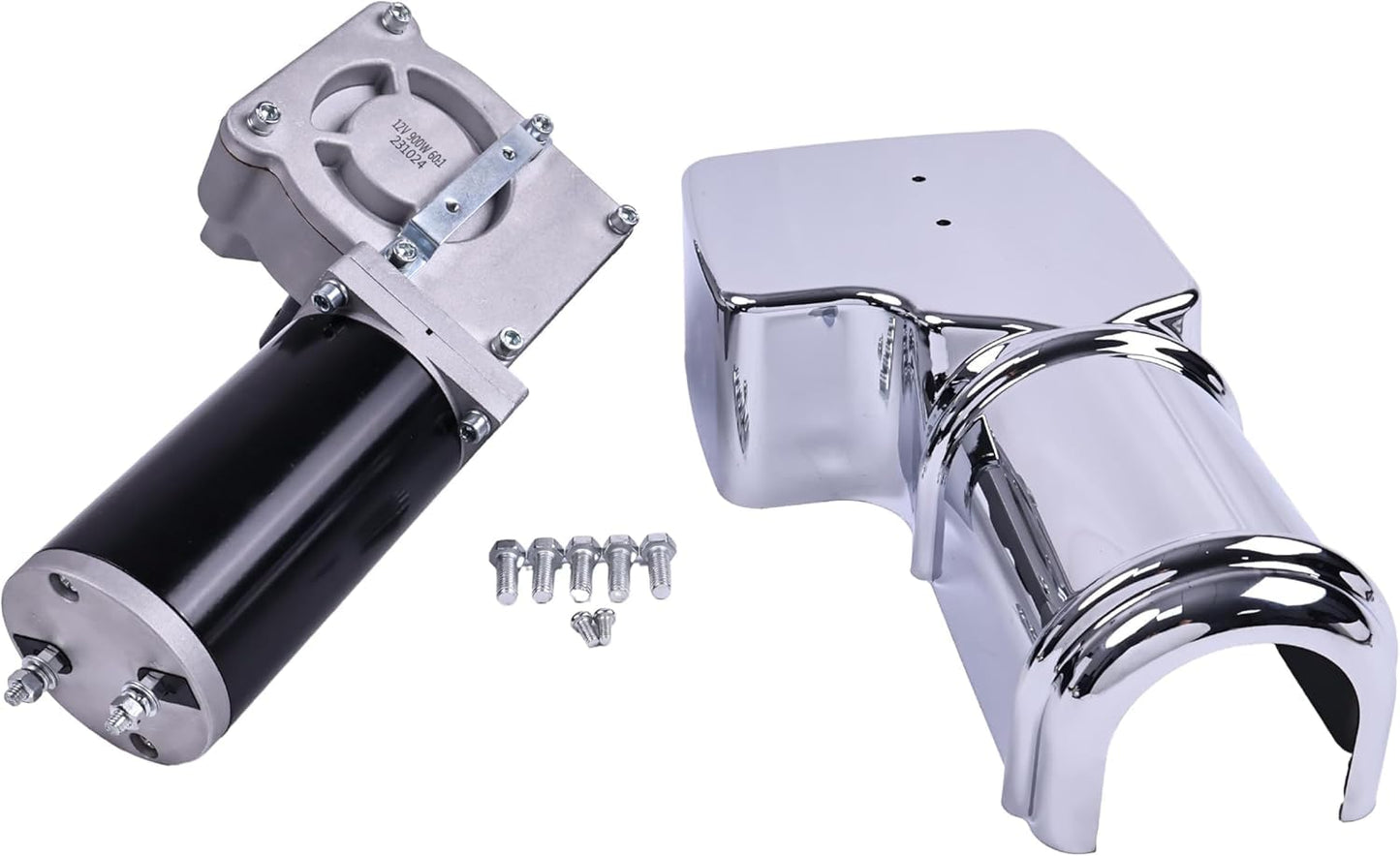 Solarhome 12V 1.2 HP 900W 60 RPM 60:1 Dump Truck Roll Tarp Motor with Chrome Cover