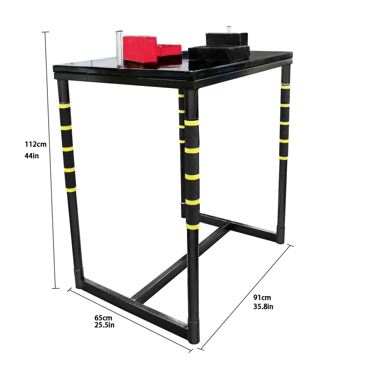 INNOLIFE Standard Arm Wrestling Battle Table with Strap,Professional Wrist Strength Training Support Plate