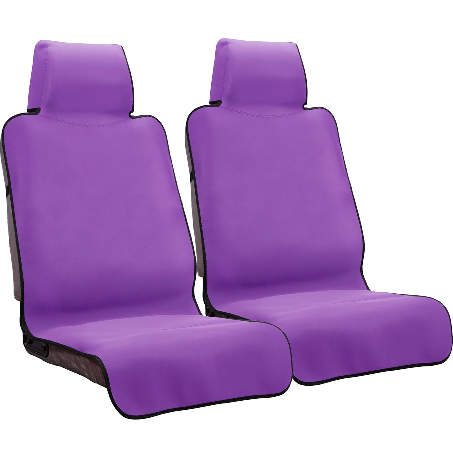 INFANZIA Premium Waterproof Seat Cover Towel Protector Neoprene Universal Fit, Upgraded 100% Washable & Removable Non-Slip Sweat Carseat Towel Covers, Perfect for Gym/Yoga/Workout（Purple,2PCS
