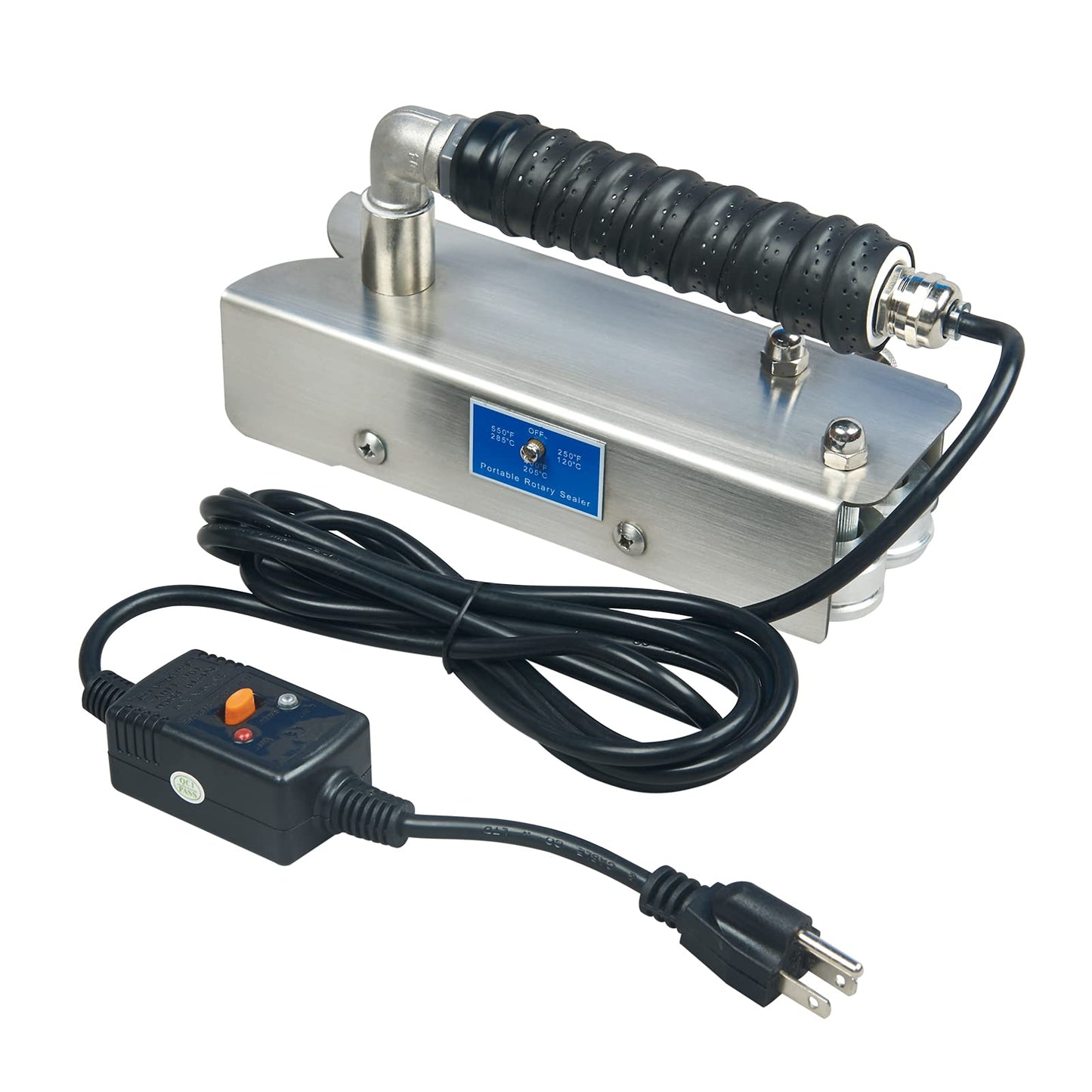 Continuous Hand Rotary Bag Sealer Model ROS-25 Stainless Steel Portable Directly-heated Hand Held Sealer For Industrial,Cement Cowhide Bag