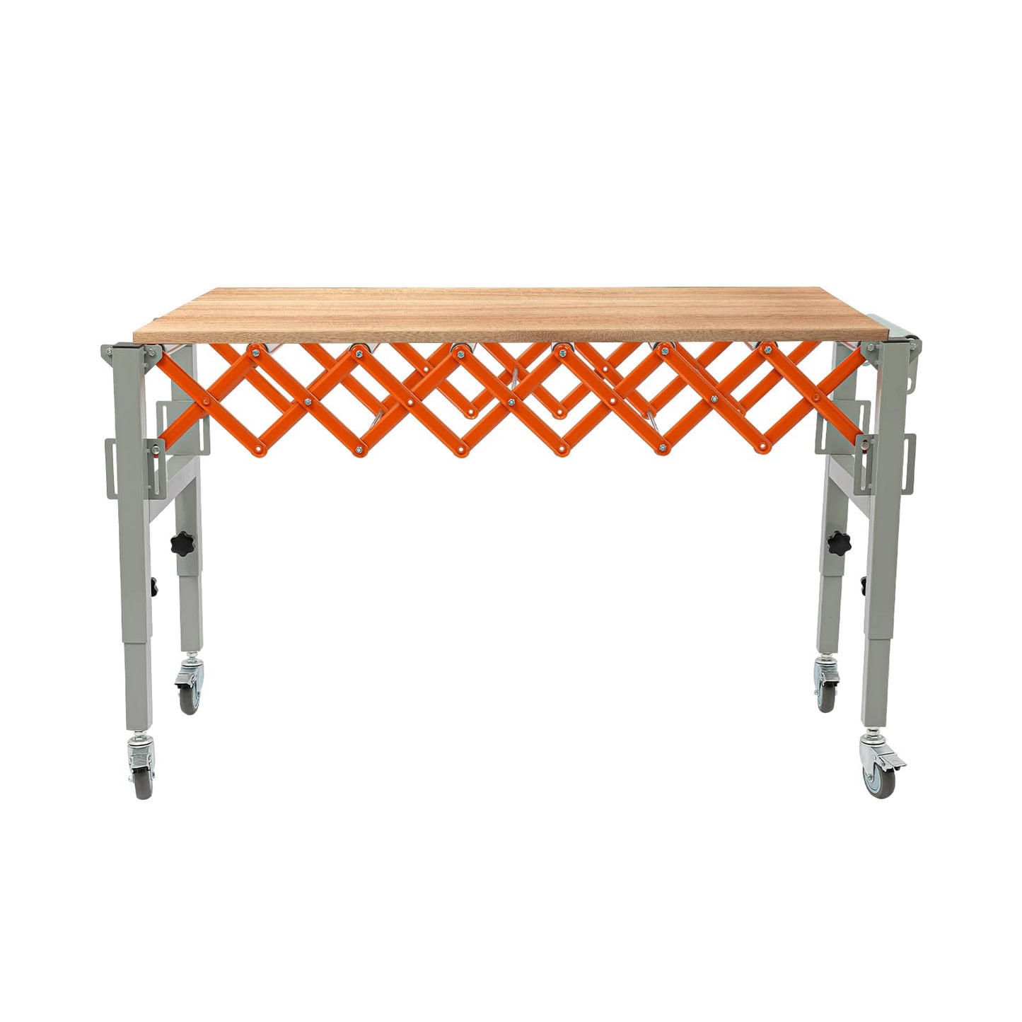 JenyunTech Conveyor Rollers, Adjustable Length & Height Conveyor Table, 110lbs Load Capacity Roller Stand for Automobile Manufacturing, Food Processing, Logistics, Mining
