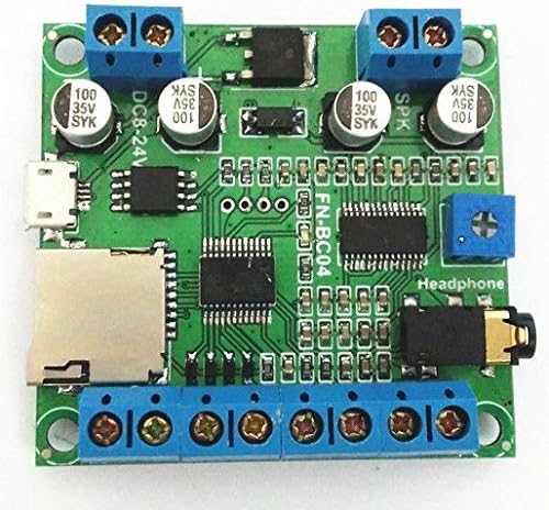 Electronics123.com, Inc. 4 MP3 10W Buttons Triggered Player Board with Amplifier and Terminal Blocks