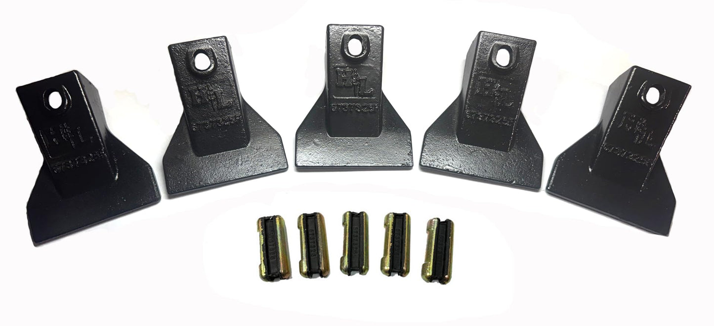 H&L Tooth Company 6737325F Flare Wide Bobcat Style Skid Steer and Mini Excavator Bucket Teeth (5 Pack) with 6737326 Bobcat Style Flexpins. Similar to 7102097 | HL-6737325F