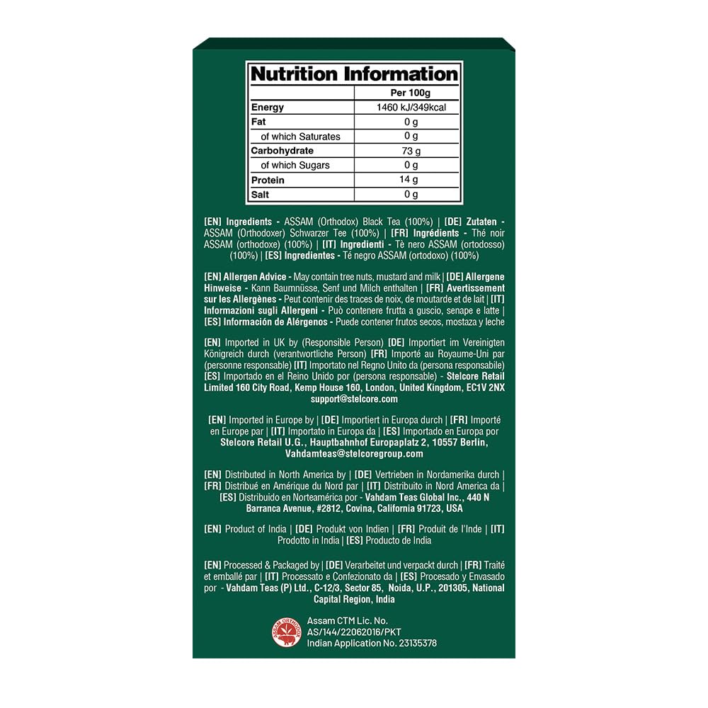 VAHDAM Original English Breakfast Tea - Strong & Aromatic Loose Leaf | Non-GMO, Gluten-Free | 340g/12oz, 170+ Cups