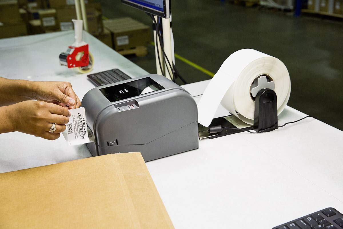 Brother TD-4520TN 4-inch Thermal Transfer Desktop Network Barcode and Label Printer, for Long Term Durable Labels and Barcodes, 300 dpi, 5 IPS, Standard USB 2.0, Serial, Ethernet LAN