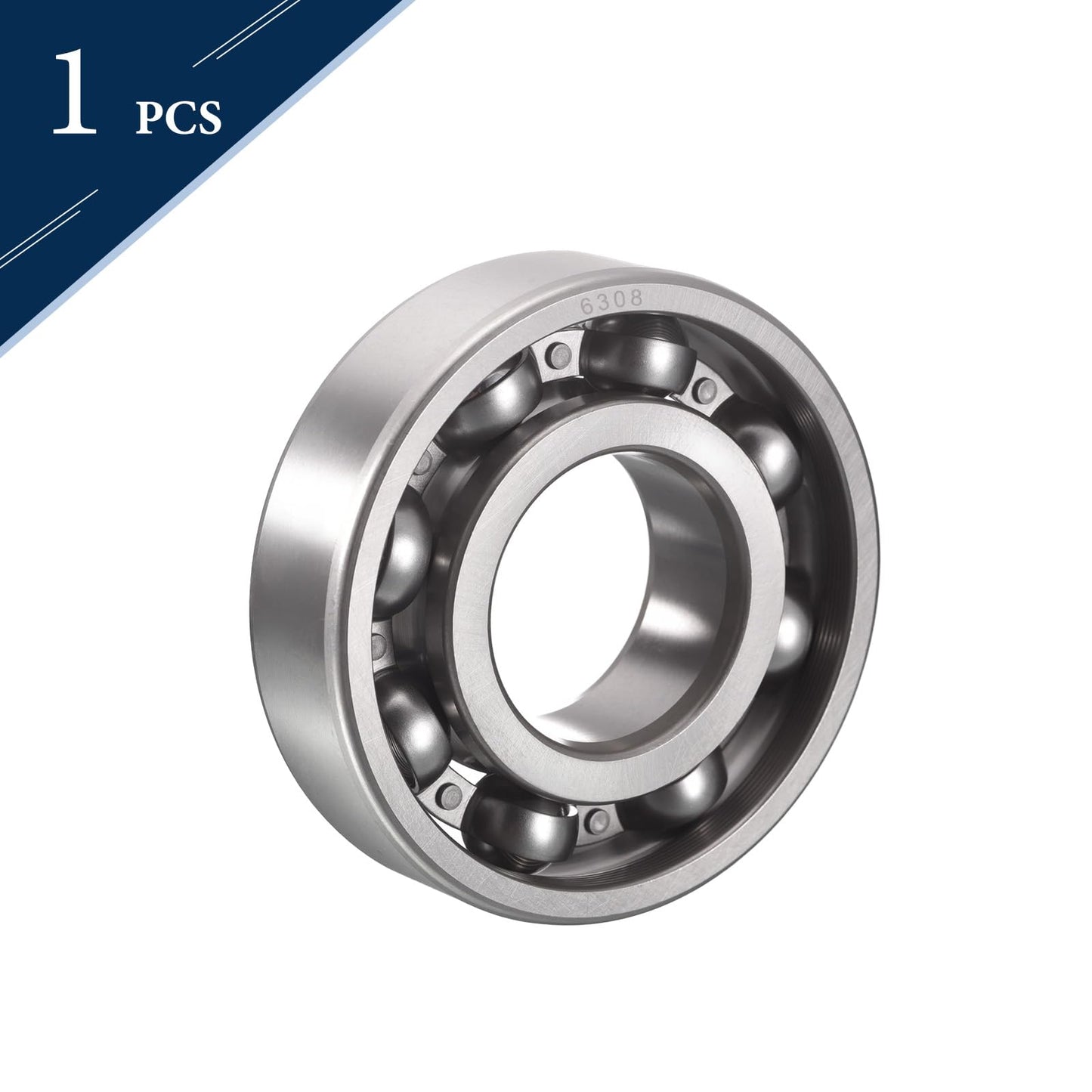 HiPicco 6308-OPEN Deep Groove Ball Bearings, I.D.=40mm, O.D.=90mm, Thickness=23mm Open Type Chrome Steel Ball Bearing Pre-Lubricated Chrome Steel Z2 Lever