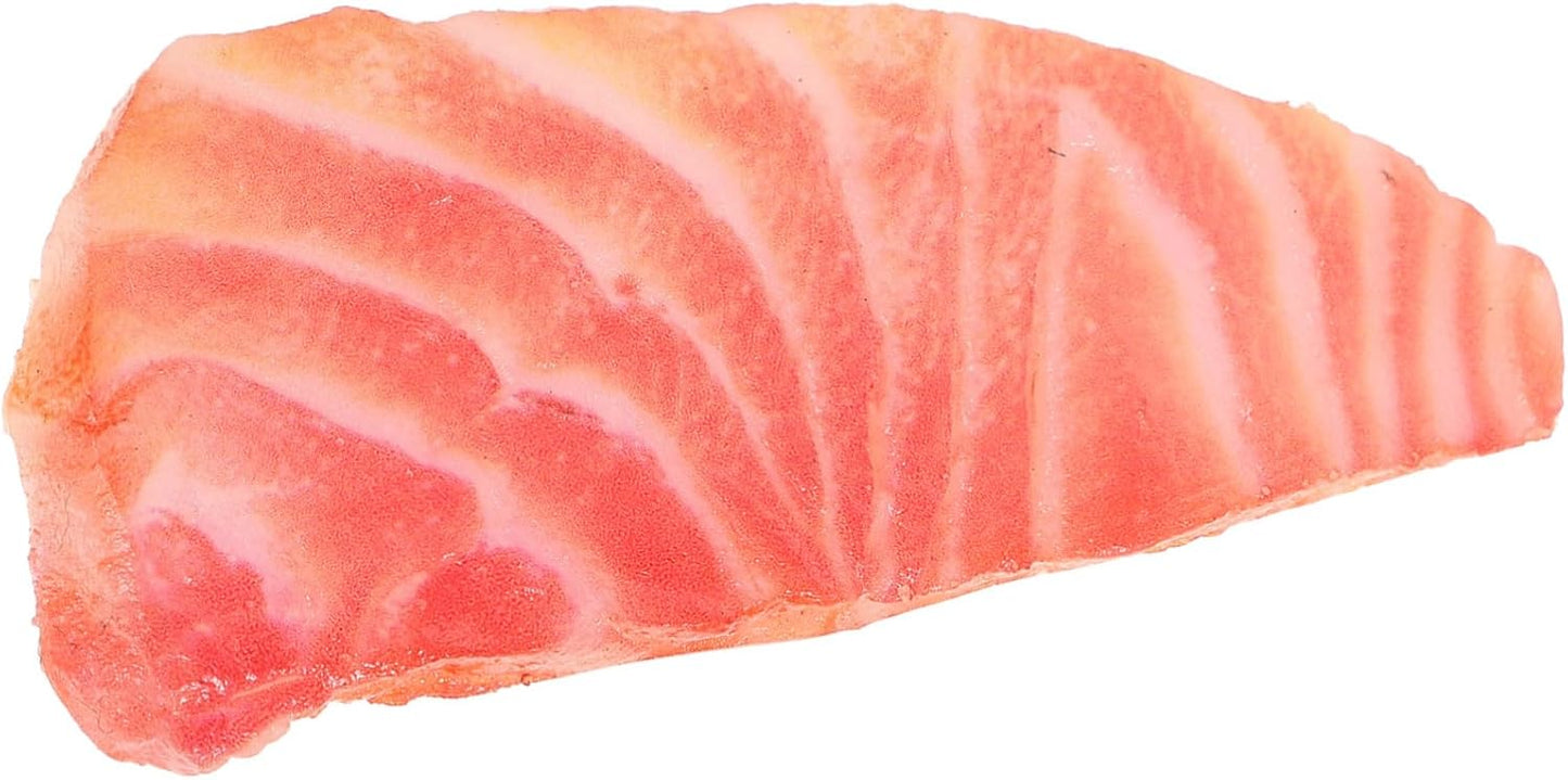 KESYOO Lifelike Salmon Slice Model Realistic Simulation Fish Decoration for Photography Props Early Education Food