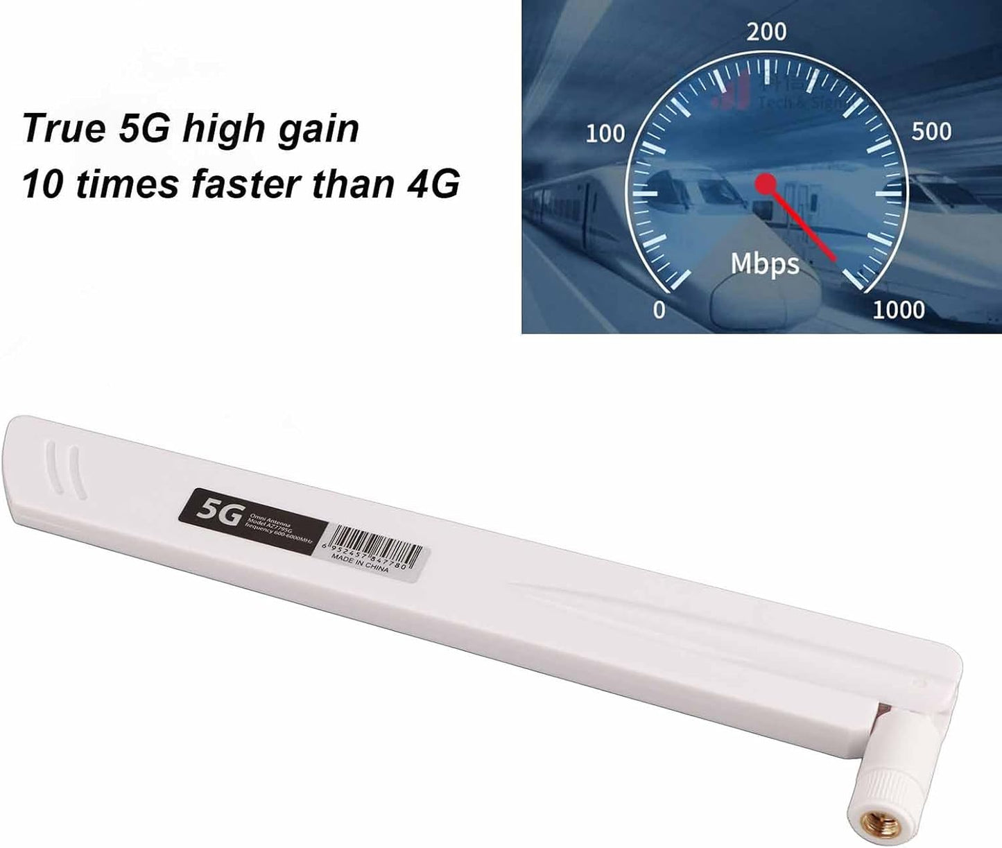 Walfront AZ7795G 18dbi 5G High Gain Antenna SMA Antenna Directional Full Band Antenna for Routers Monitoring (White)