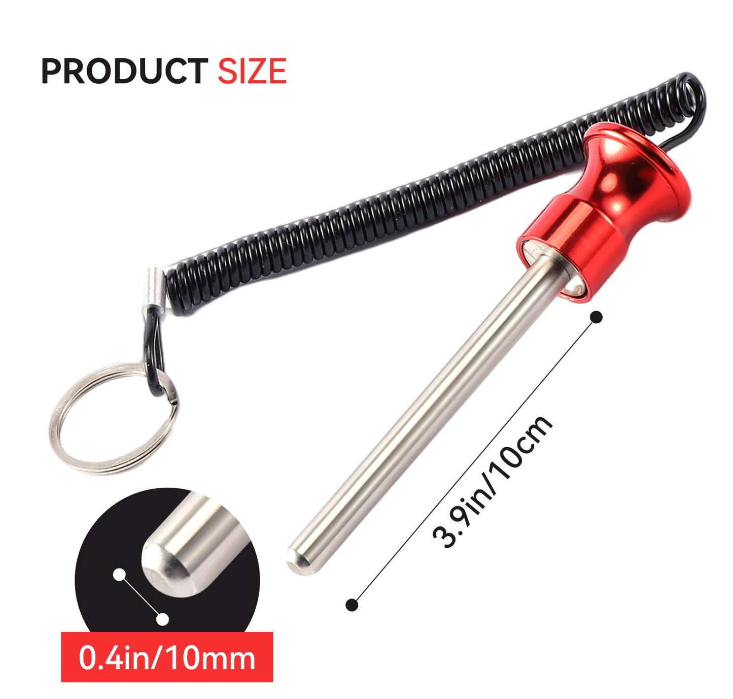 Gym Pin, Weight Stack Pin, Magnetic Weights Pin, Universal Magnetic Weight Pin with Pull Rope, Gym Pins for Weight Stack, Home Gym Parts, Exercise Machine Parts & Accessorie (Red *2)