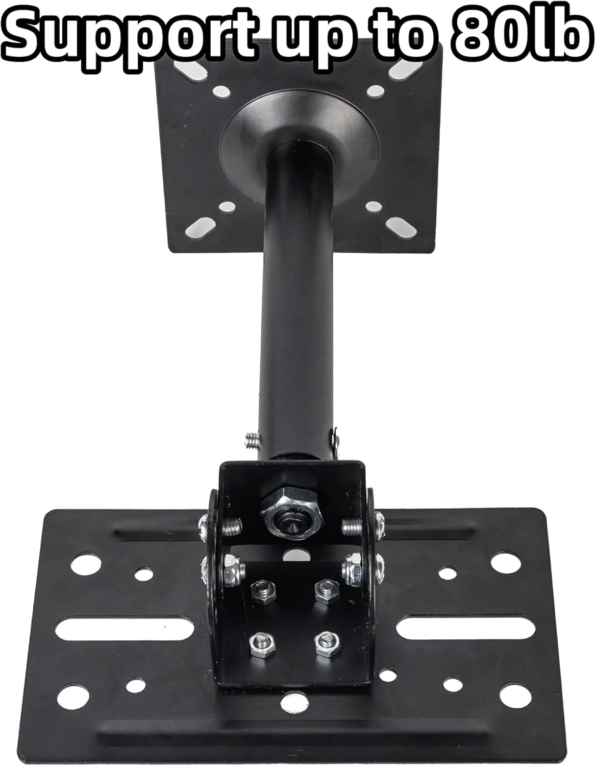ZSHIGANMA 80lb,Heavy Universal Speaker Wall Ceiling Mounts Support up to Duty Dual Black Bookshelf Speaker Mounting