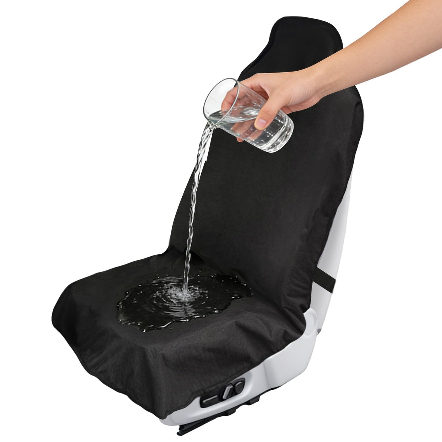 Waterproof Car Seat Cover Towel, Universal Fit Waterproof Sweating Seat Protector for Cars and SUVs, Anti-Slip Front Seat Cover for Gym, Outdoor, Pets & Travel, Black, Machine Washable